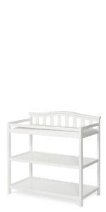 Arch Top Baby Changing Table, Matte White