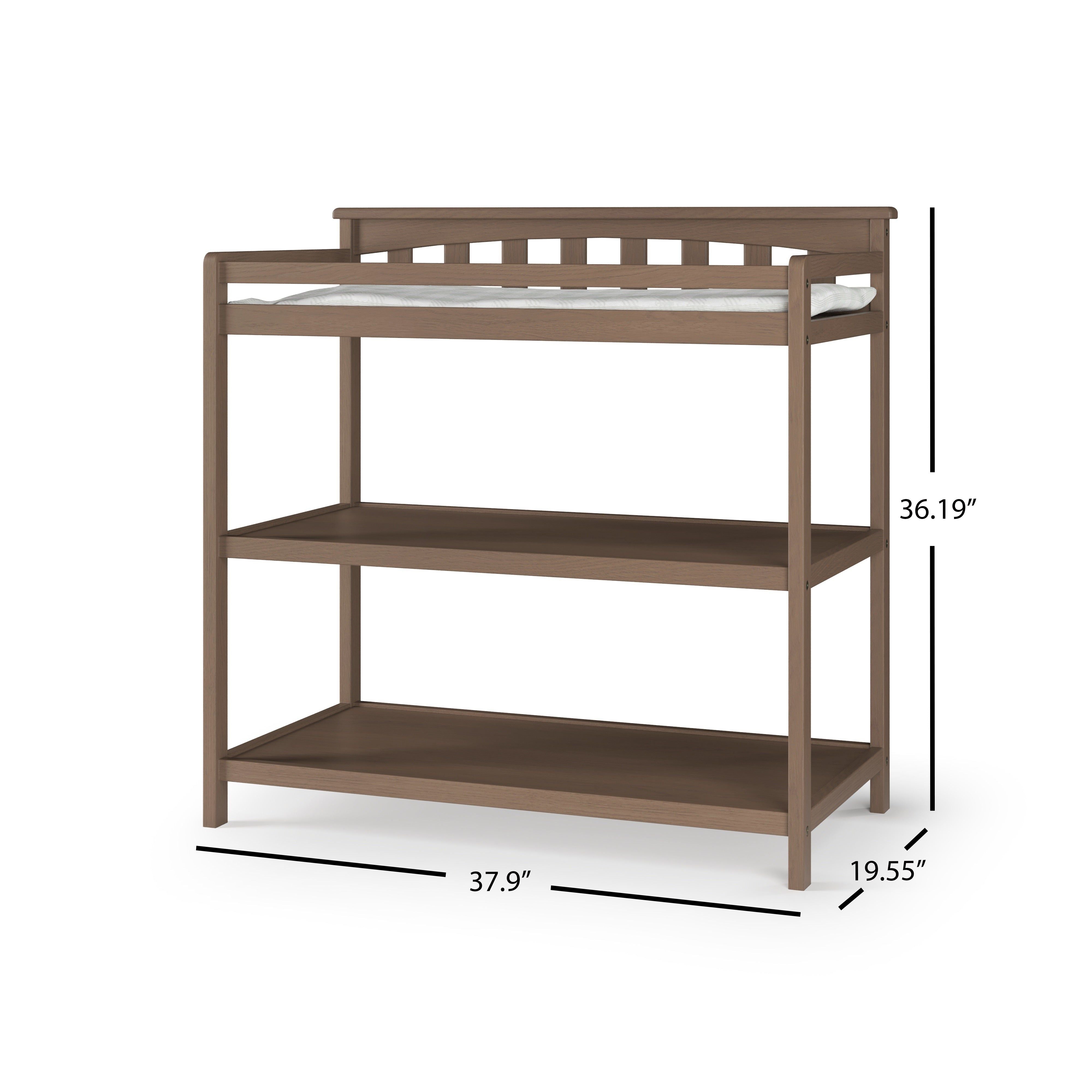 Flat Top Baby Changing Table, Dusty Heather
