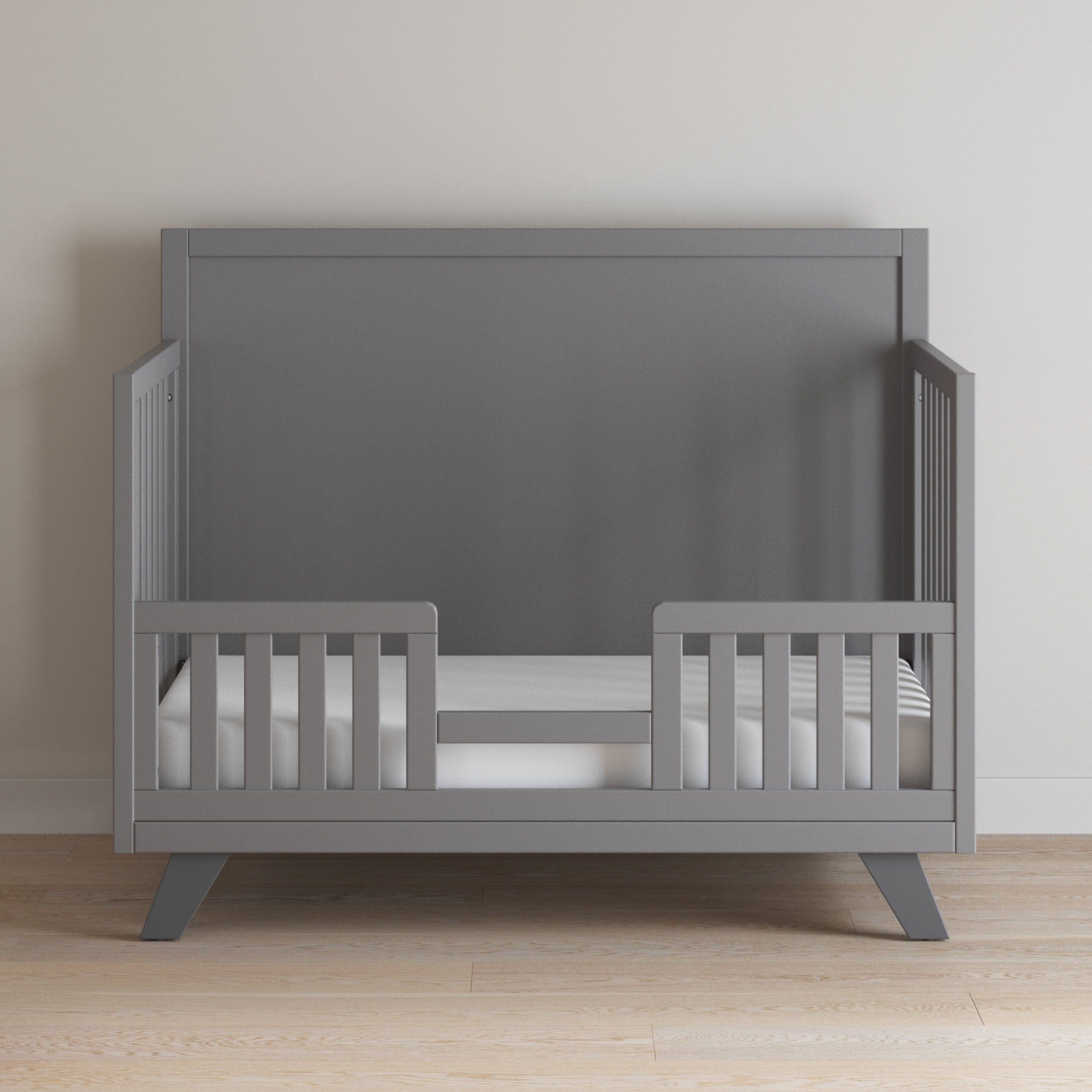 Soho 4-in-1 Flat Top Convertible Crib, Cool Gray
