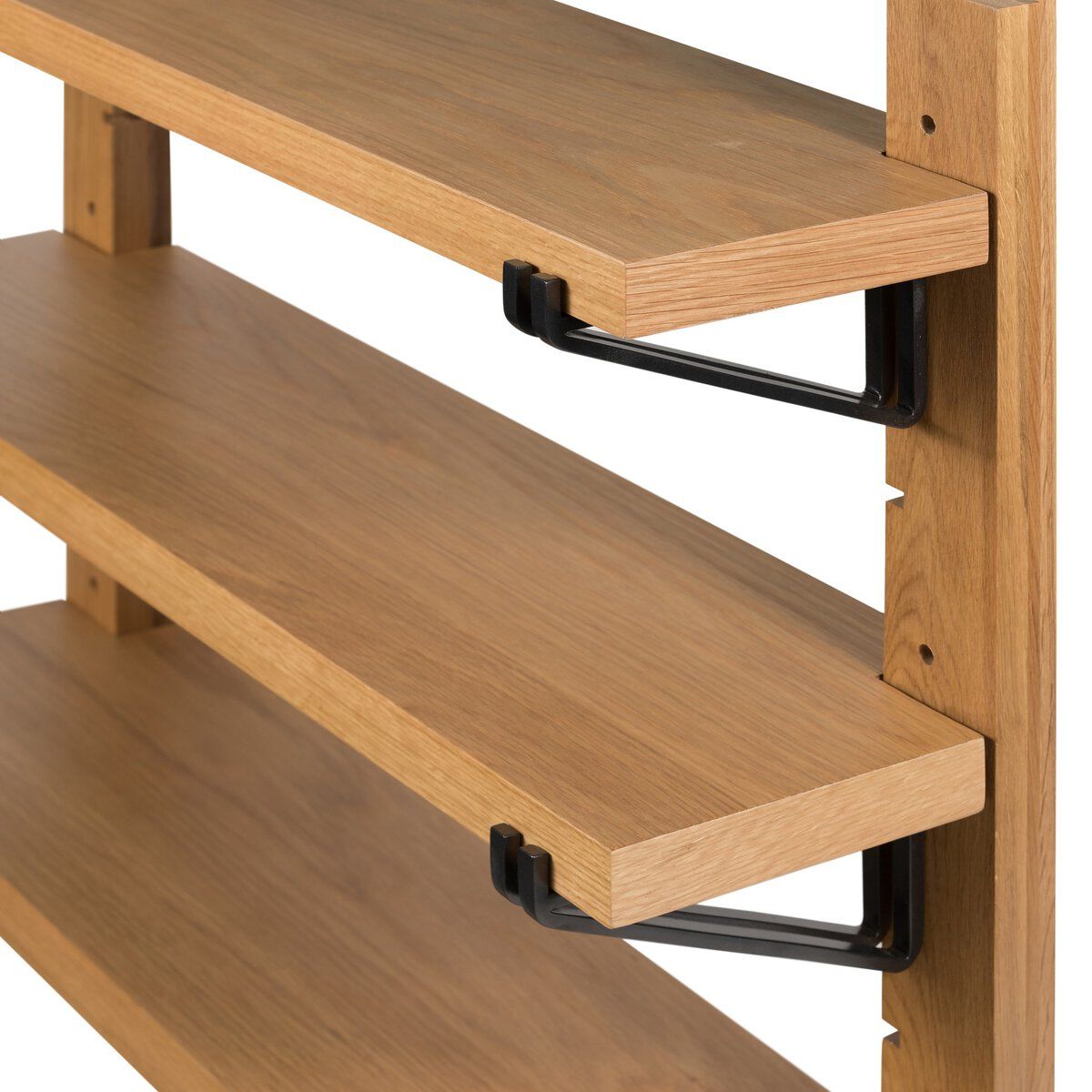 Pivott Shelf Single Oak Veneer Storage with Adjustable Shelves
