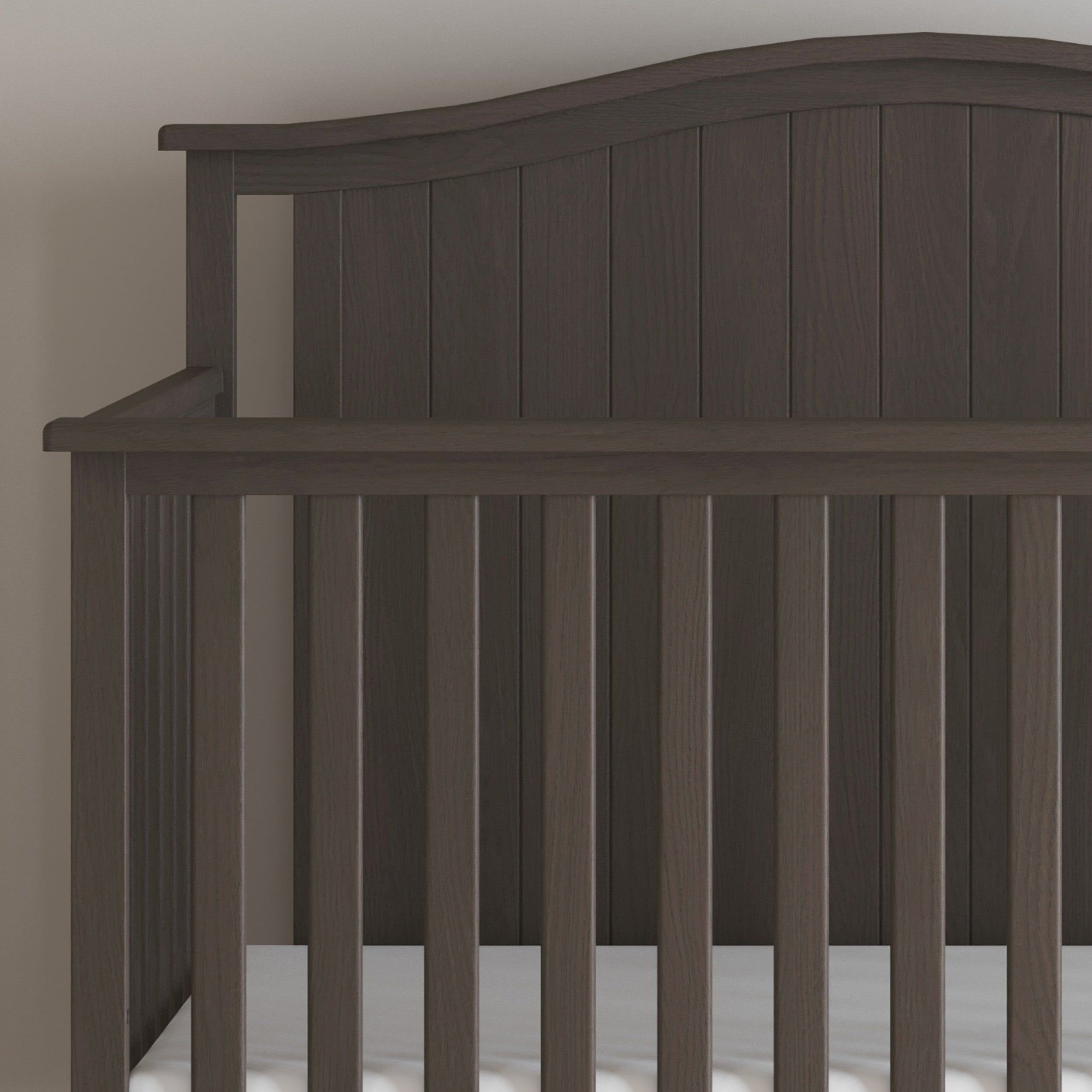 Hampton Arch Top 4-in-1 Convertible Crib, Dapper Grey