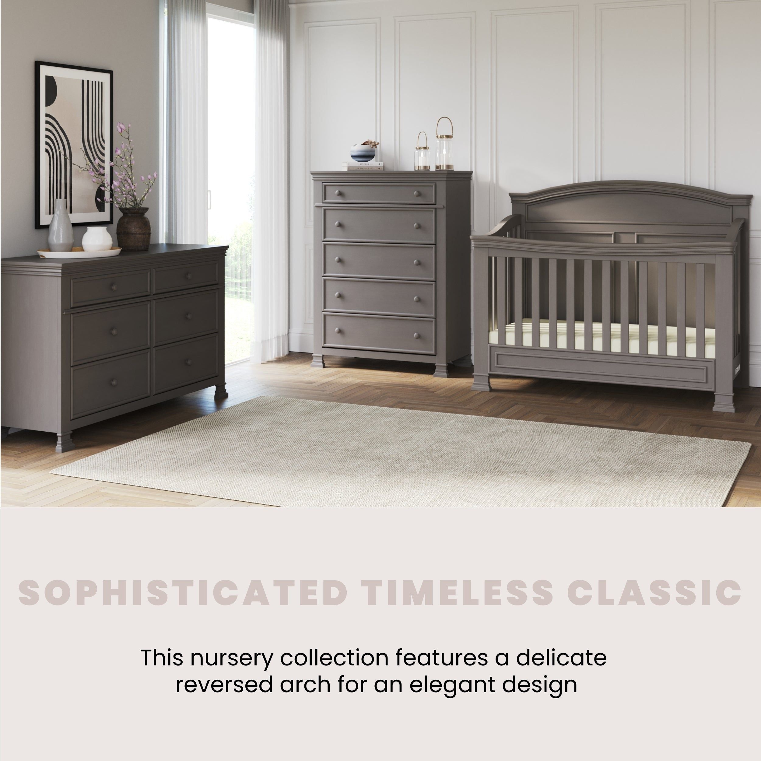 Westgate 4-in-1 Convertible Crib, Chelsea Grey
