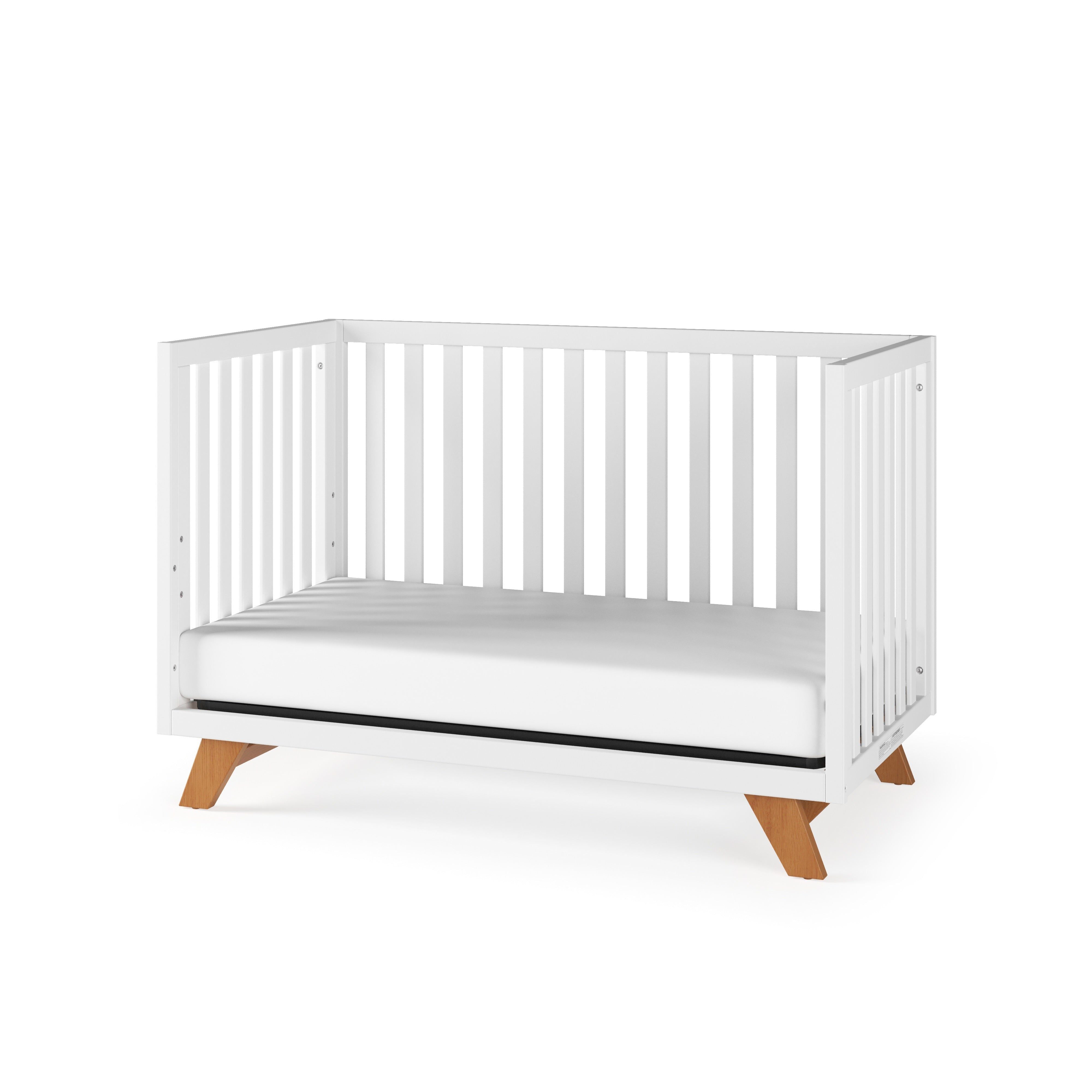 Soho 4-in-1 Convertible Crib, White/Natural