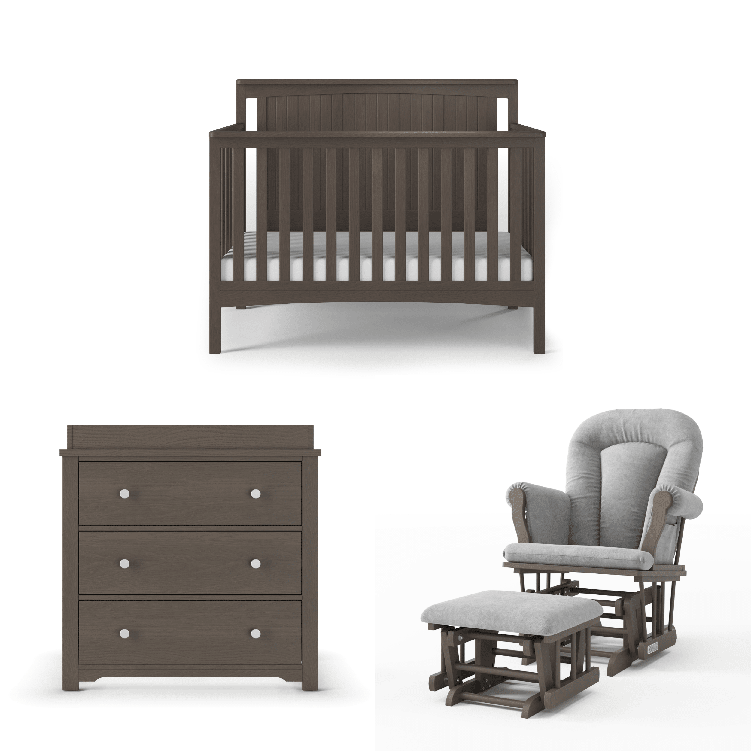 Scout 4-in-1 Convertible Crib, Dapper Gray