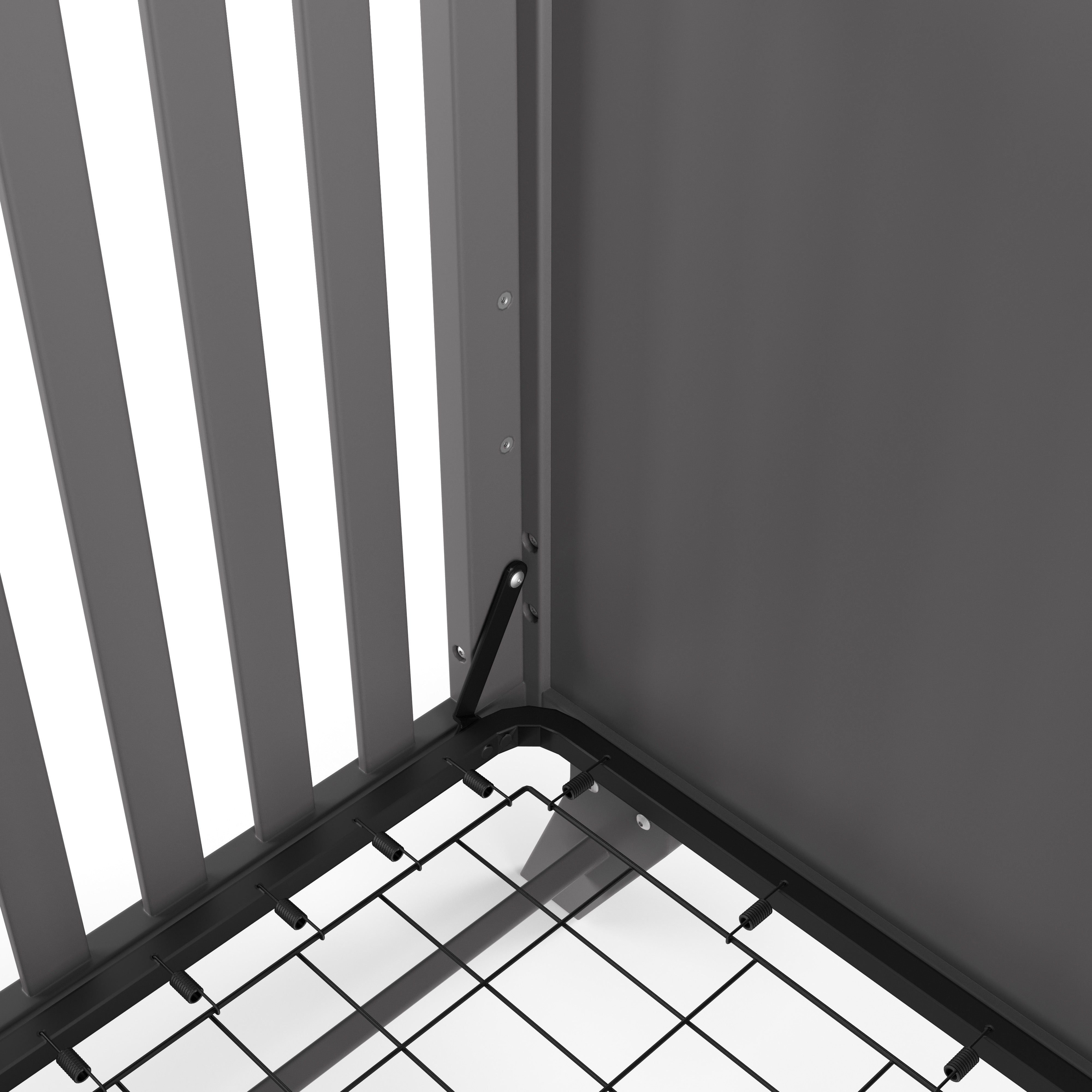 Soho 4-in-1 Flat Top Convertible Crib, Cool Gray