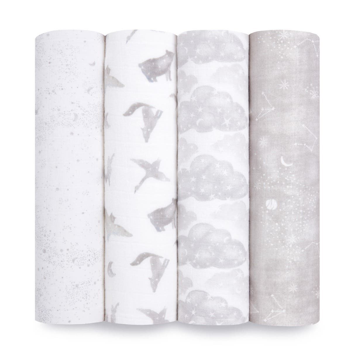 Organic Cotton Muslin Swaddle Blanket 4 Pack