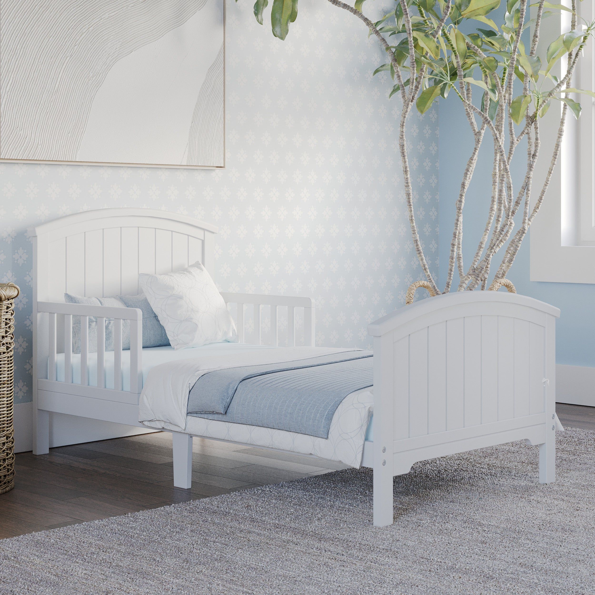 Hampton Toddler Bed, Matte White