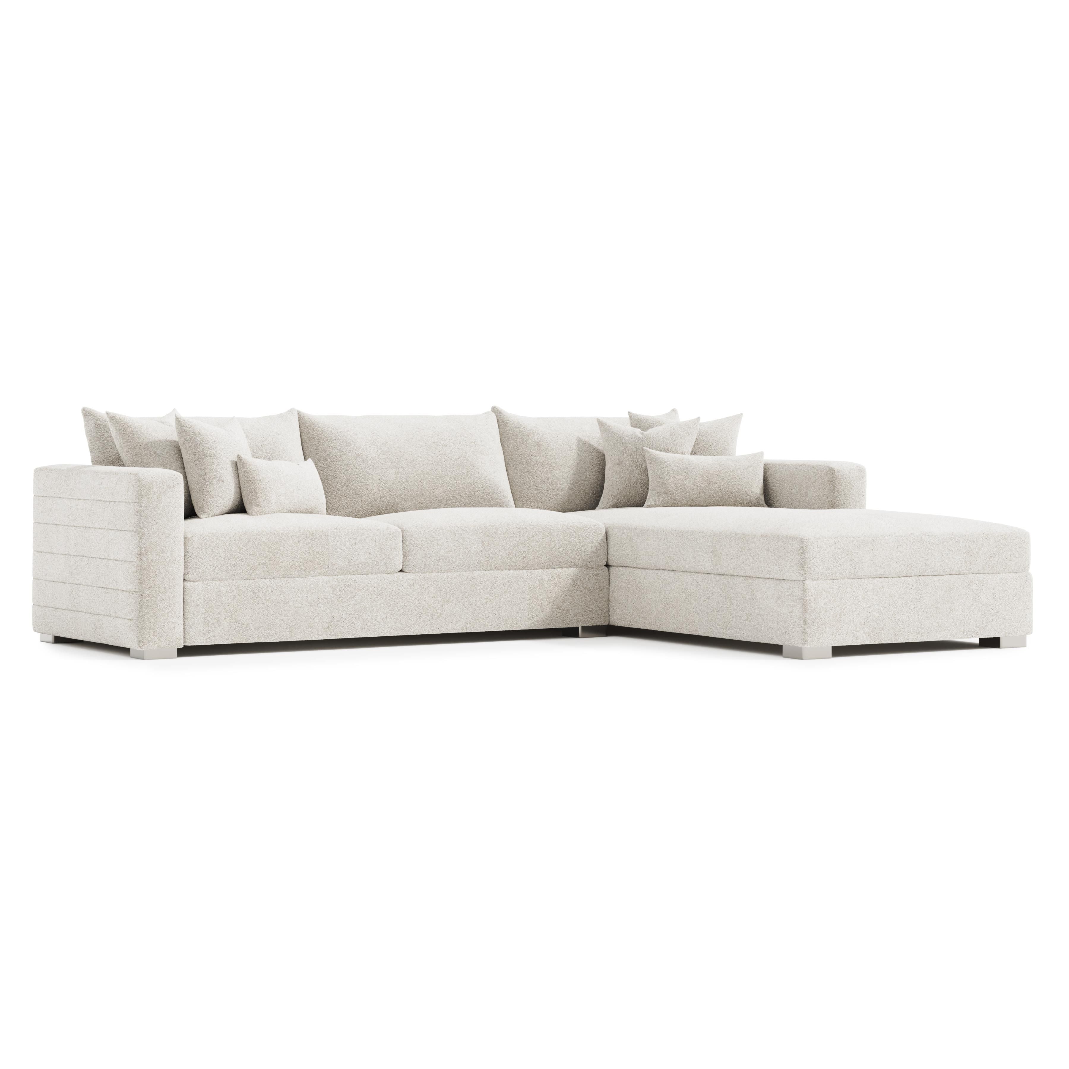 Bernhardt Helena Fabric Sectional Metal Foot