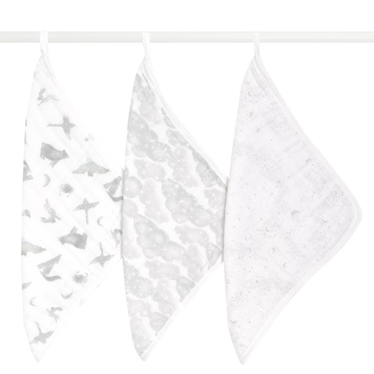 Organic Cotton Muslin Oversized Washcloths 3 Pack