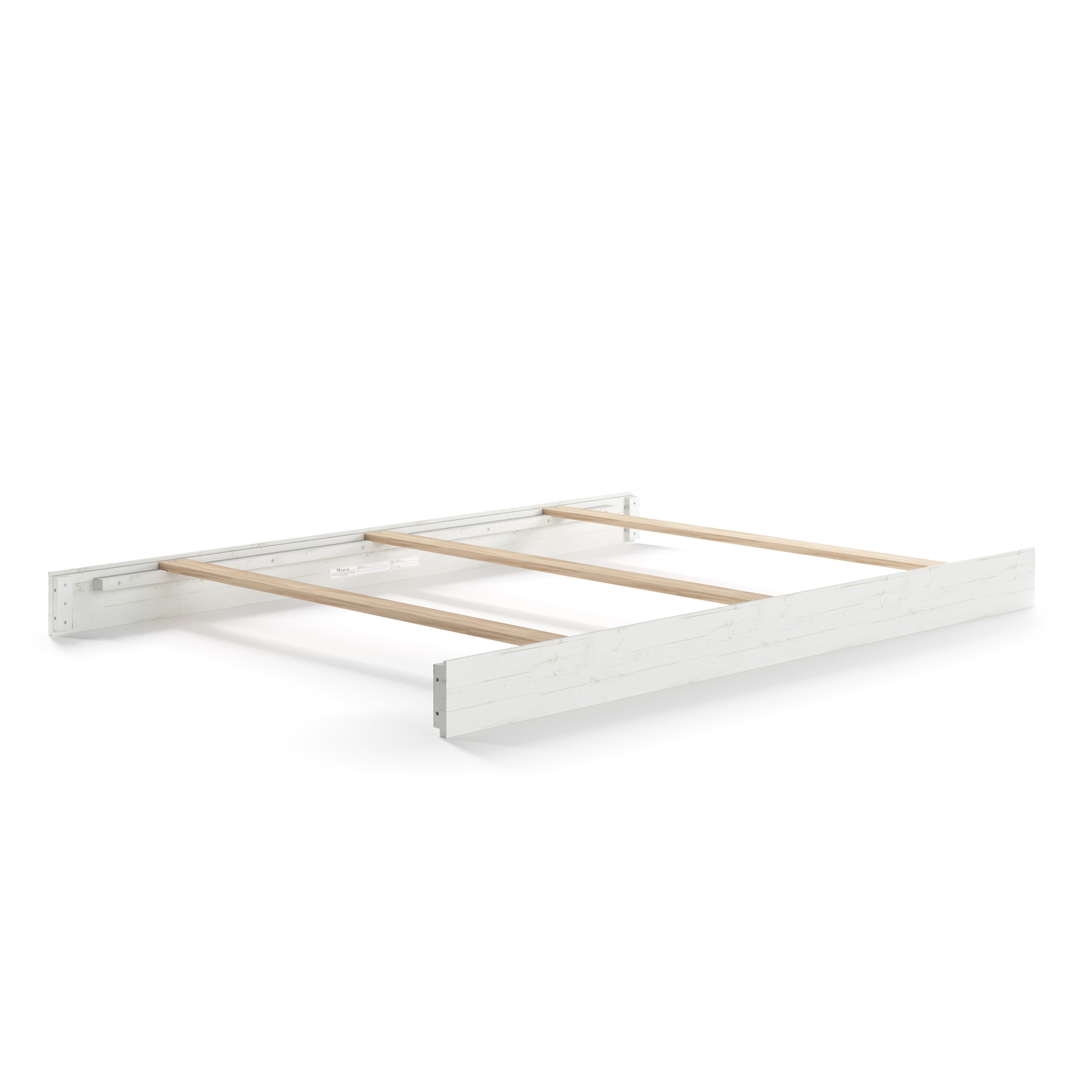 Full-Size Bed Rails, White/Gray