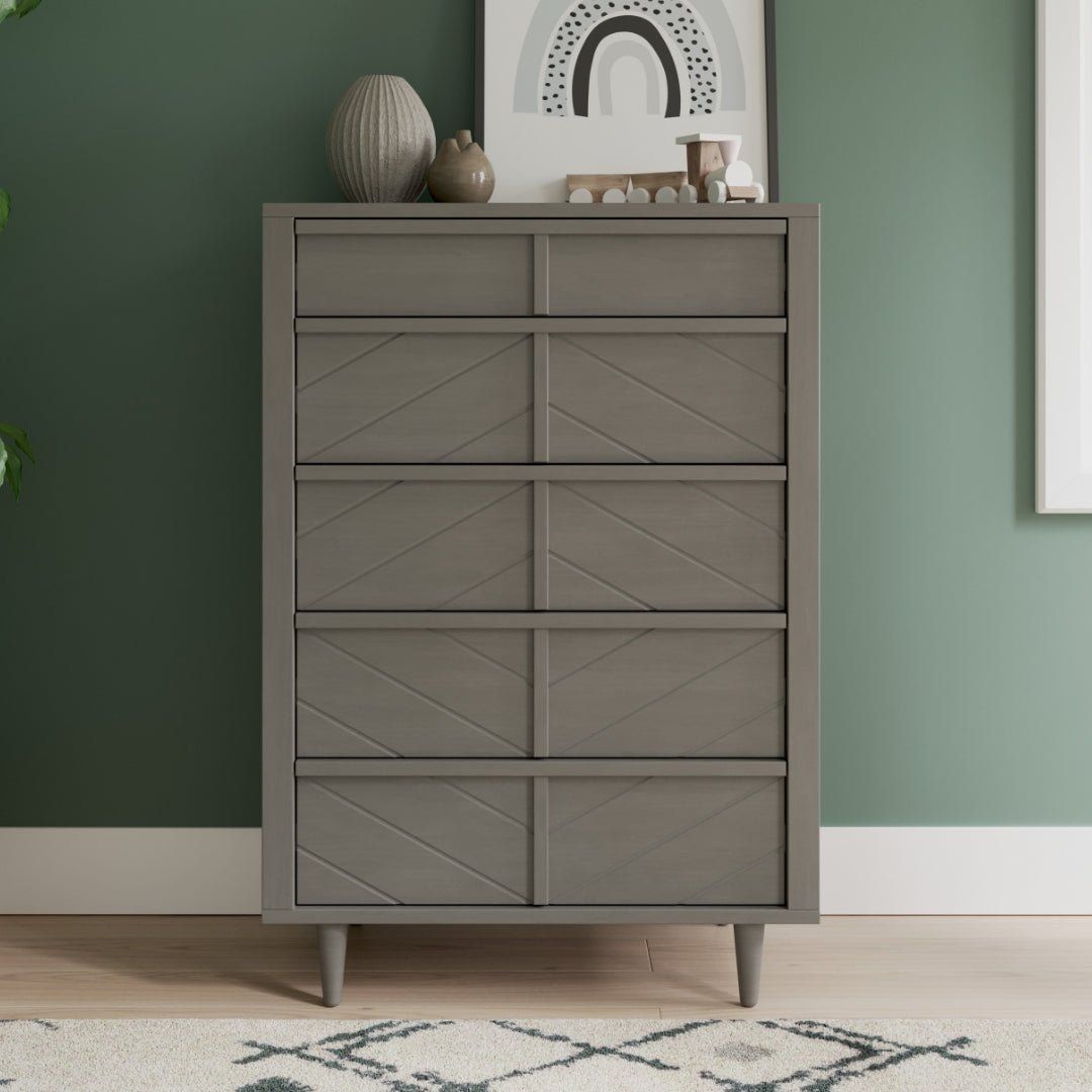 Surrey Hill 5 Drawer Chest, Lunar Gray