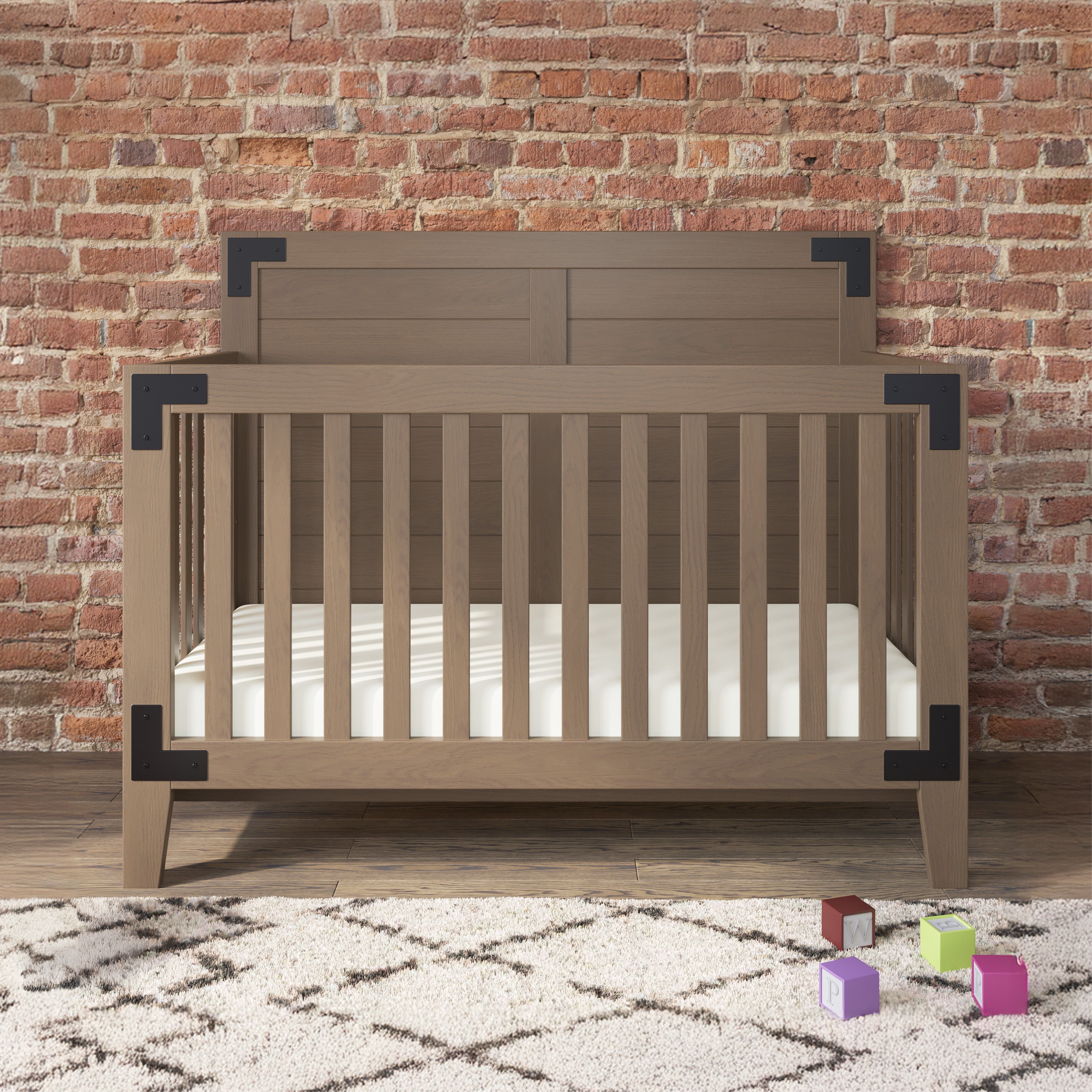 Lucas 4-in-1 Convertible Crib, Dusty Heather