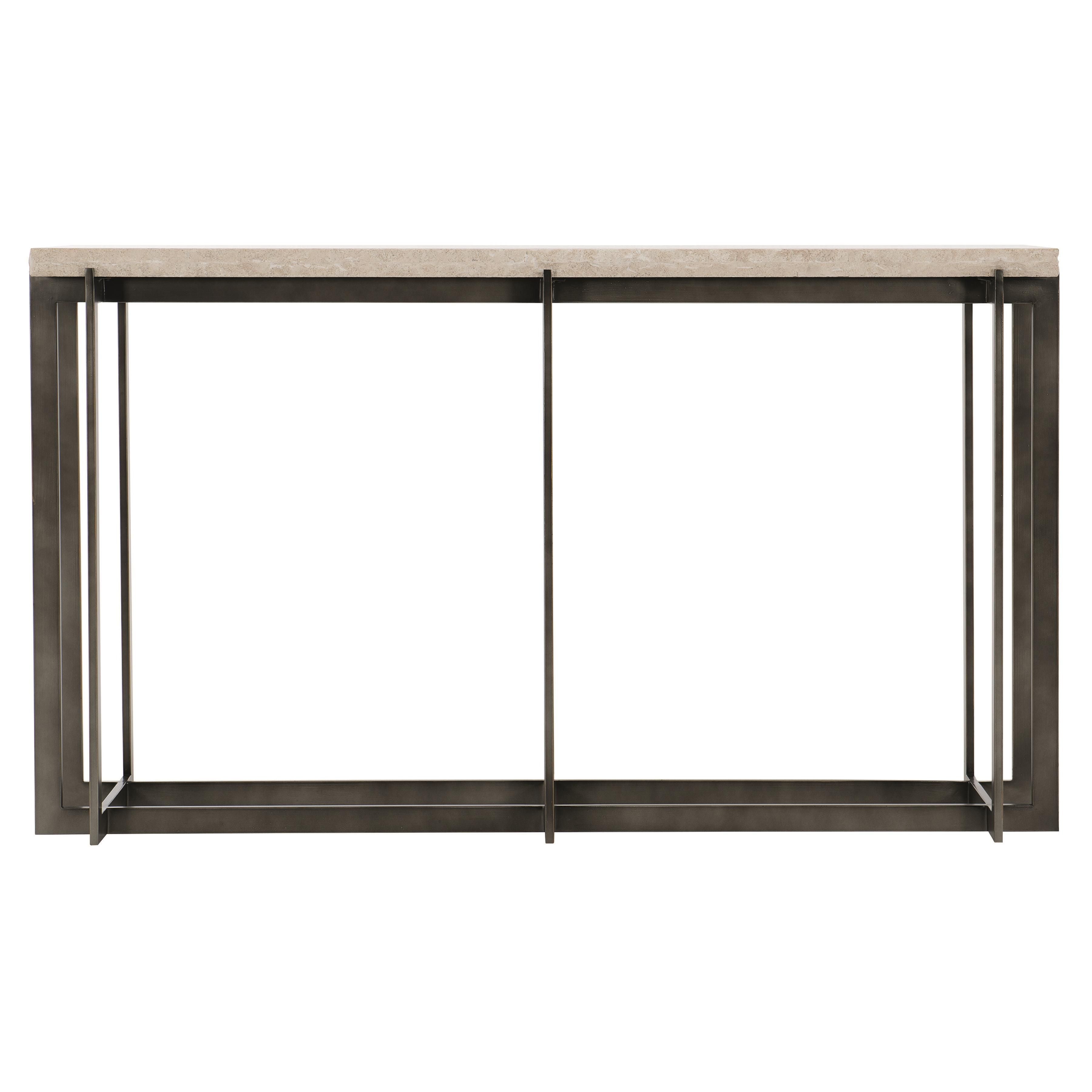 Bernhardt Hathaway Console Table with Travertine Stone Top