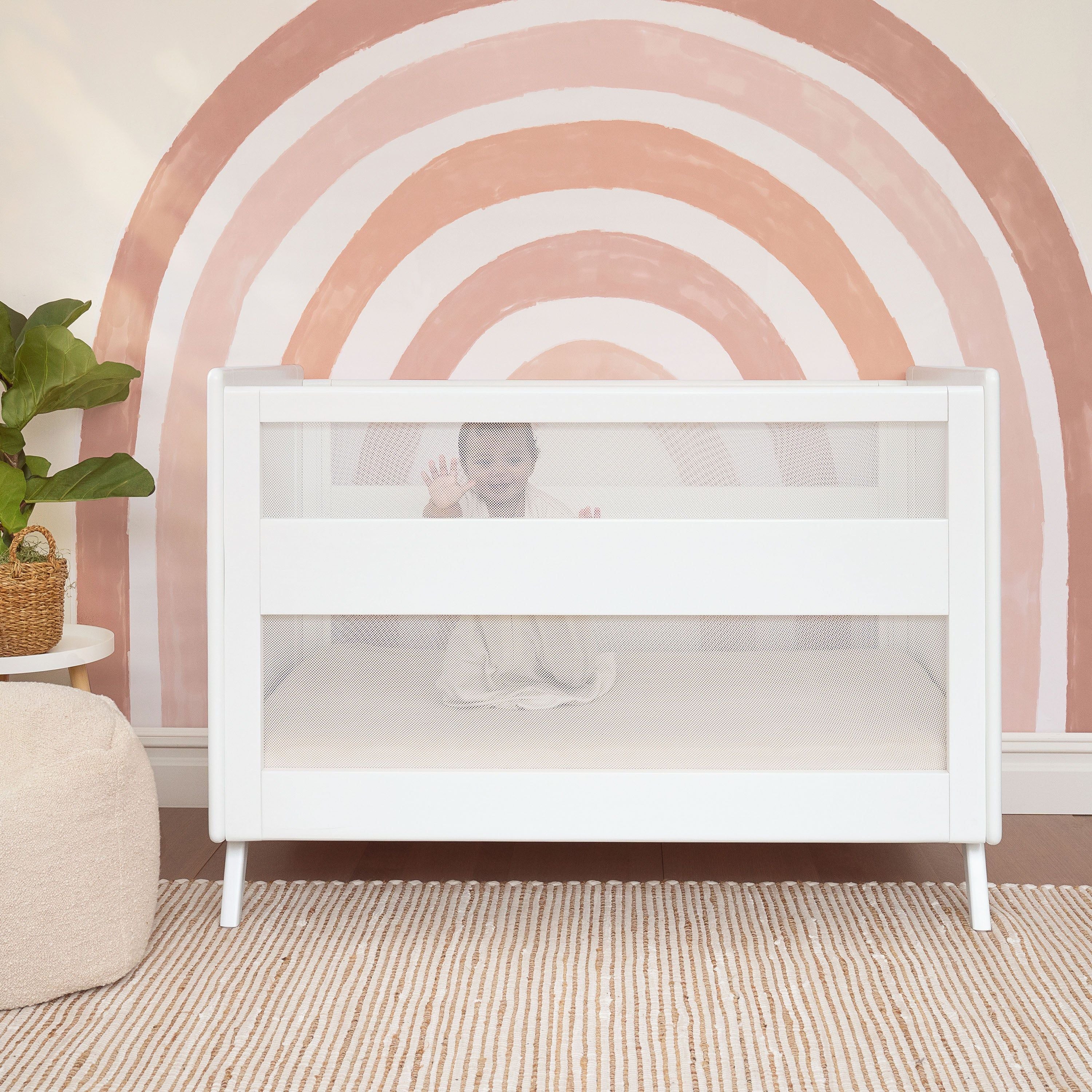 3-in-1 Convertible Full Size Breathable Mesh Crib