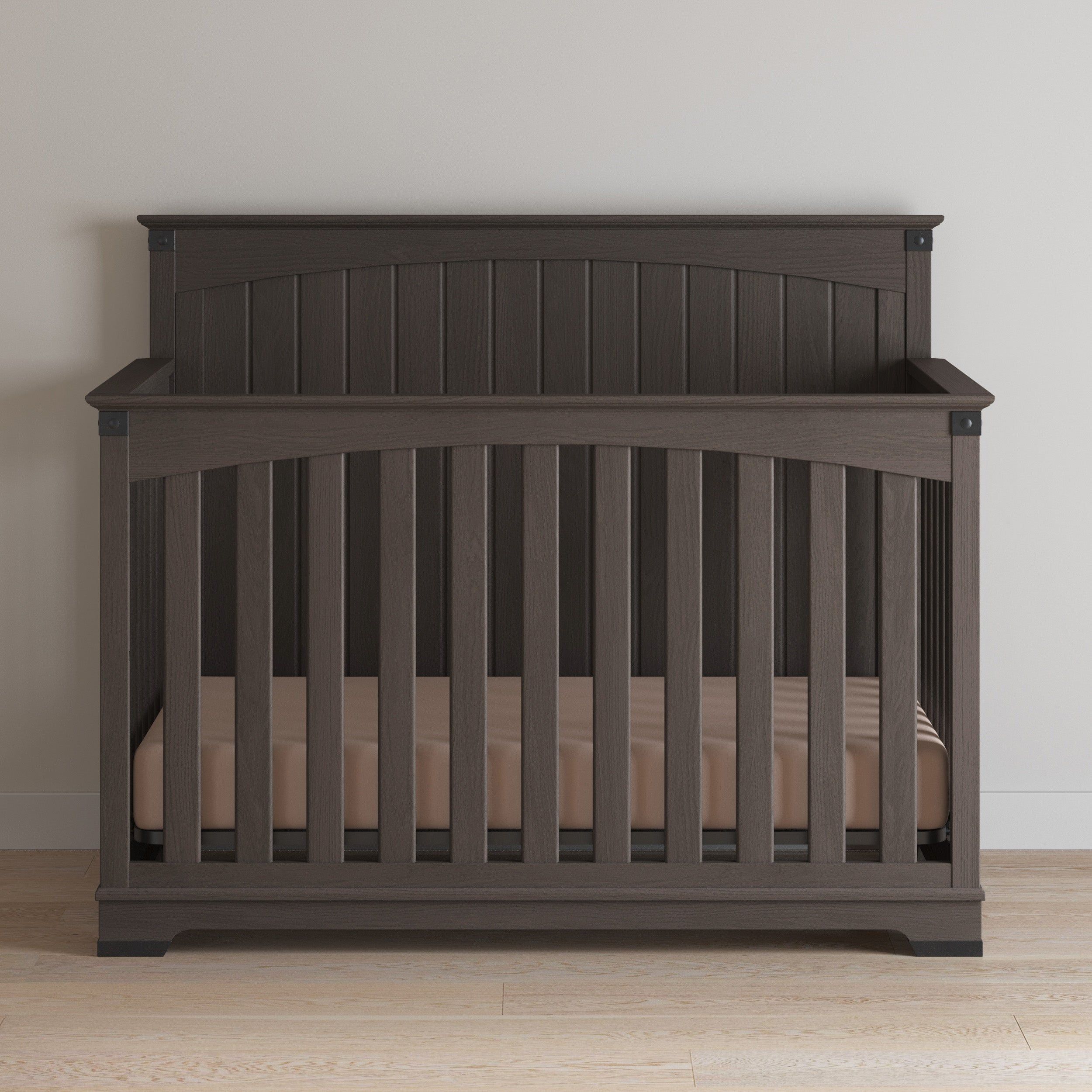 Redmond Full Panel 4-in-1 Convertible Crib, Dapper Gray