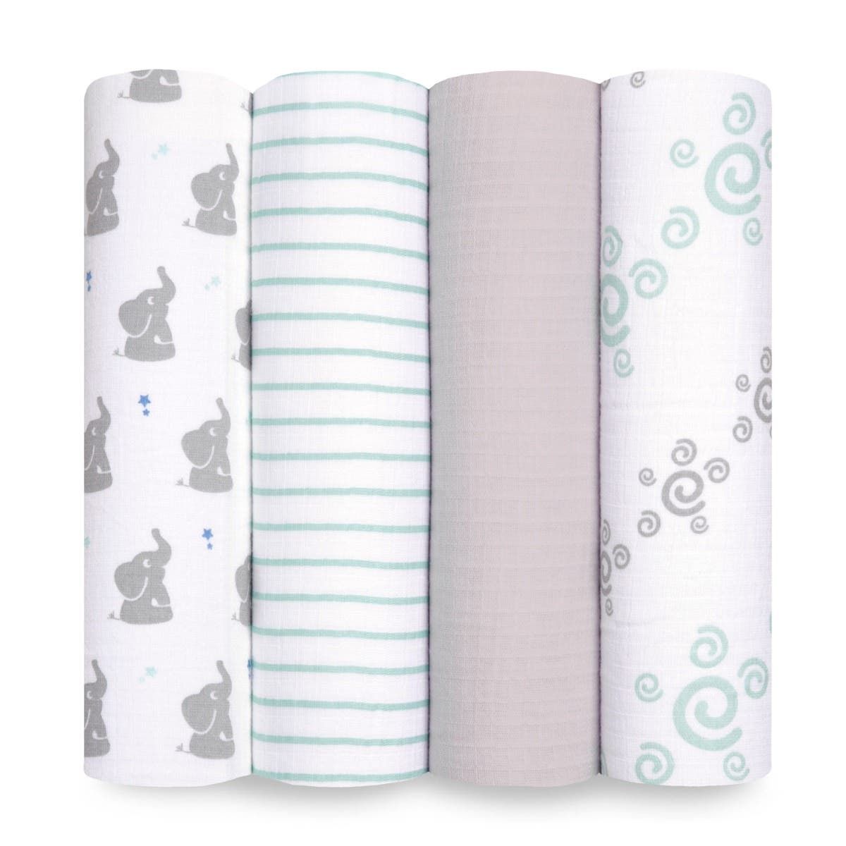 Essentials Cotton Muslin Swaddle Blanket 4 Pack