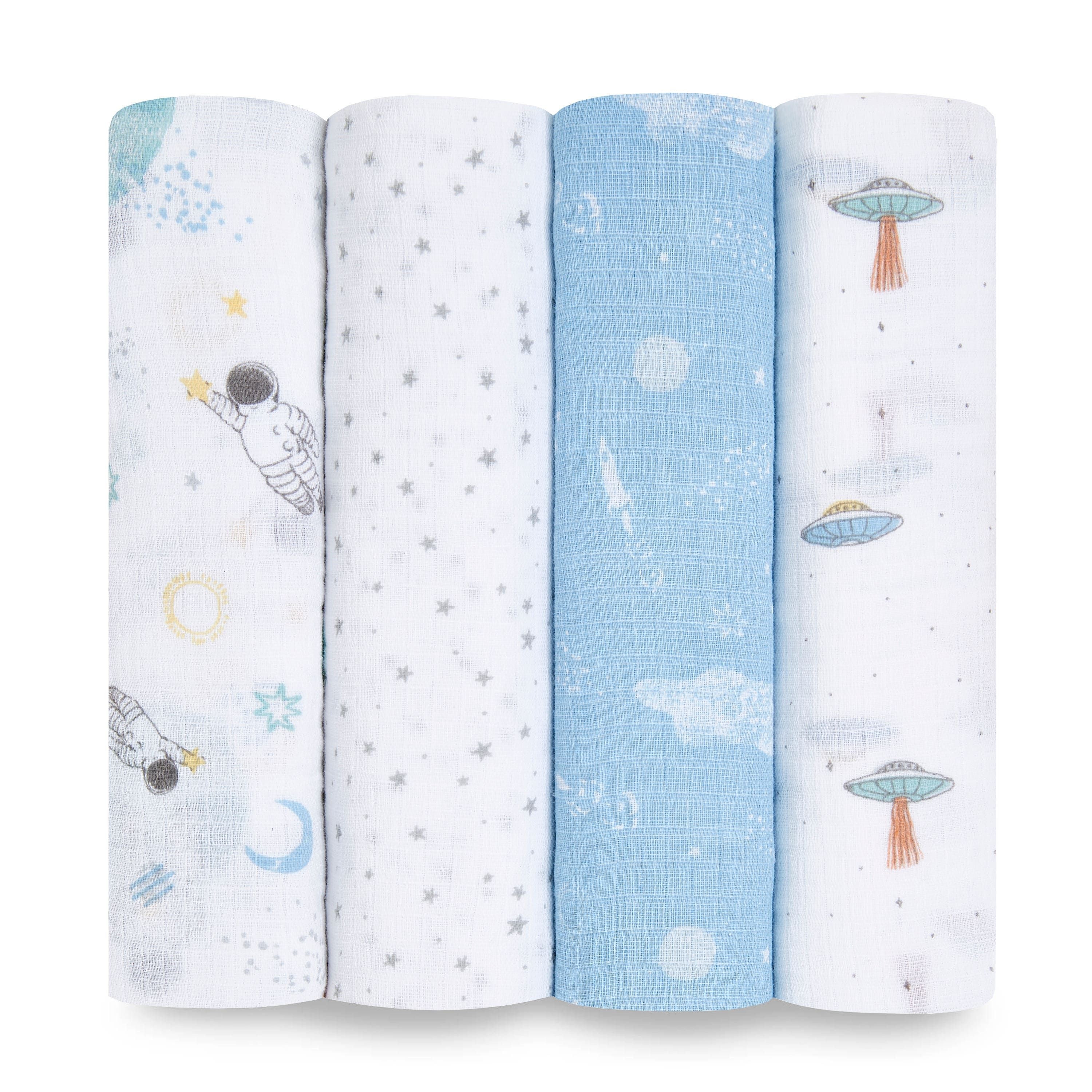 Essentials Cotton Muslin Swaddle Blanket 4 Pack