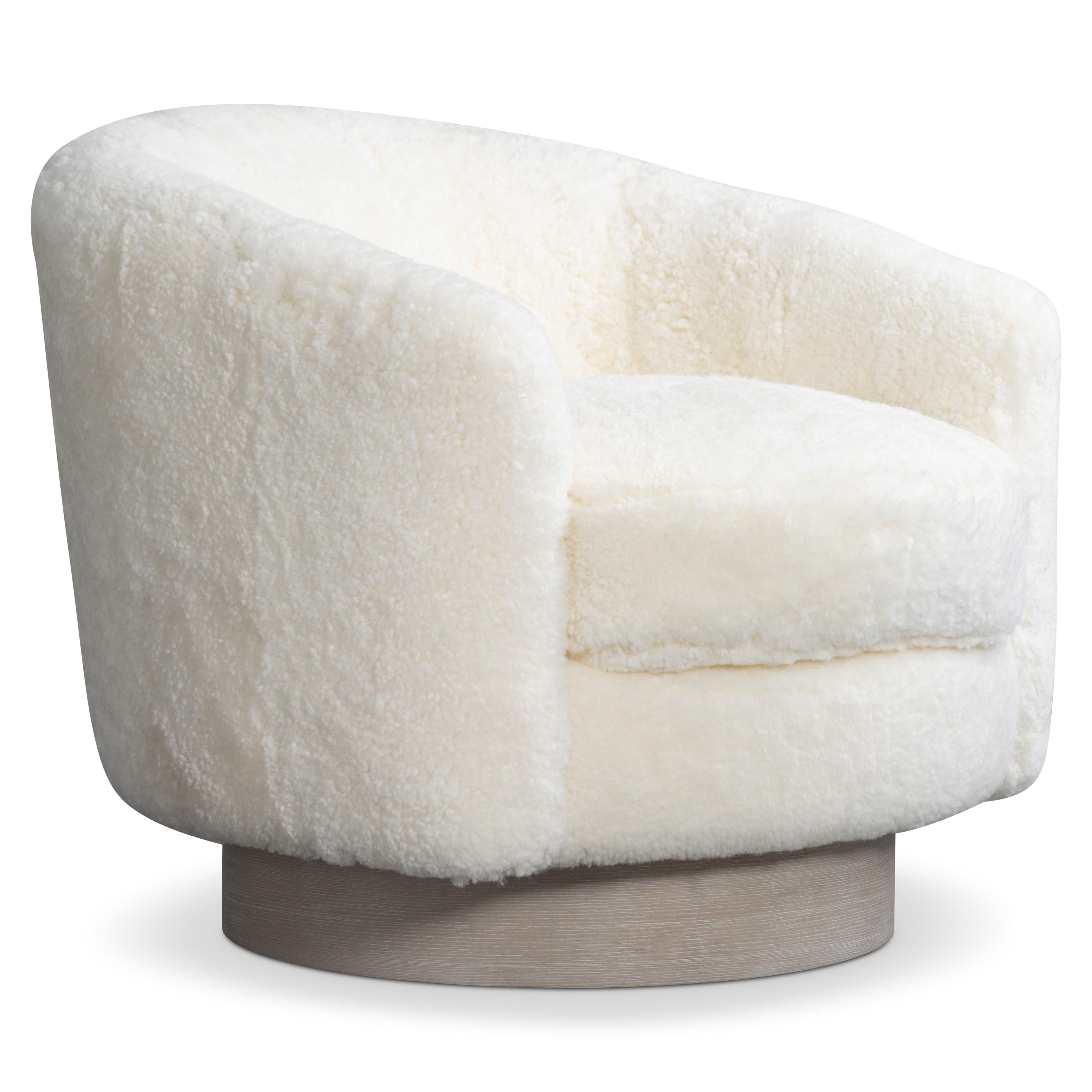Bernhardt Furniture – Camino Shearling Swivel Chair