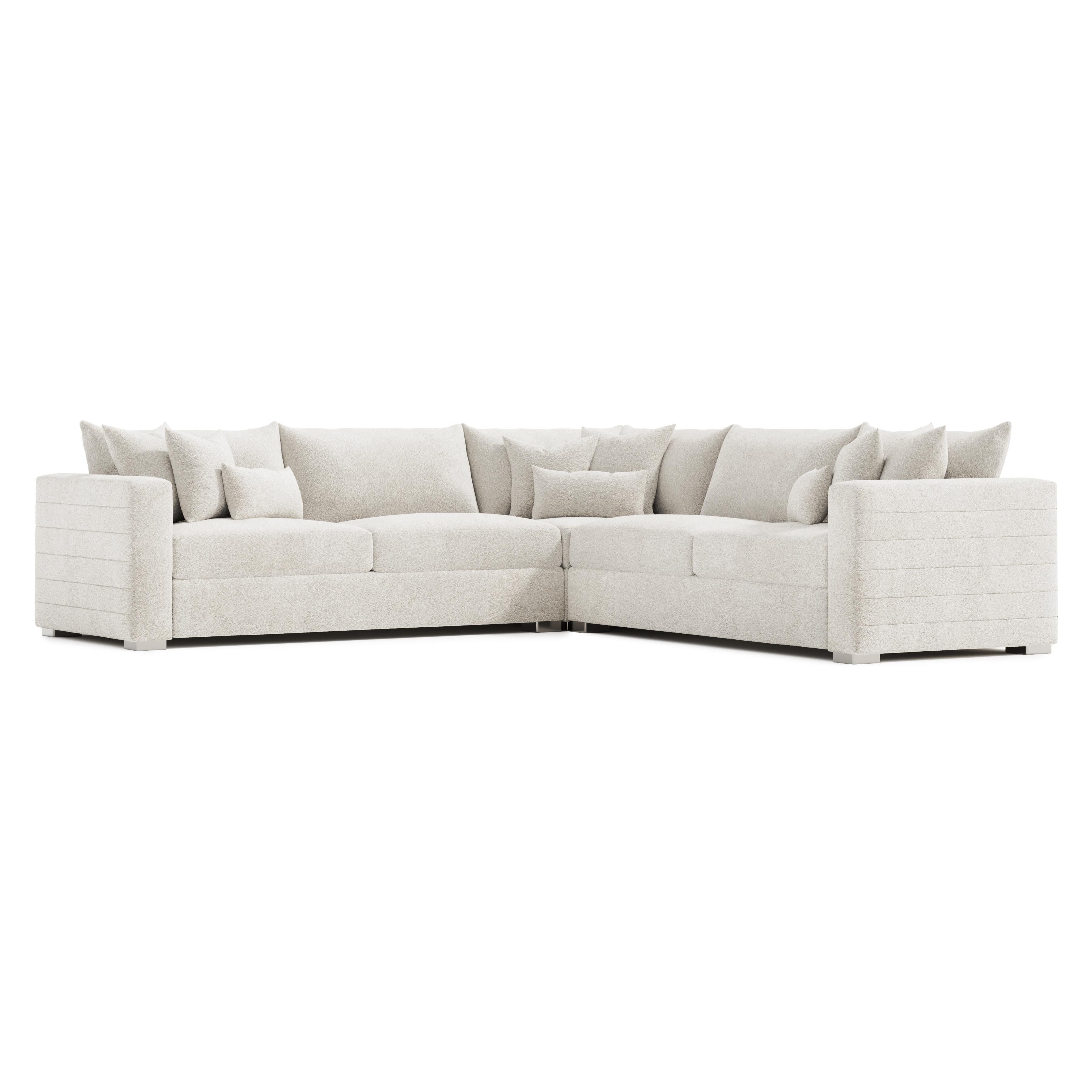 Bernhardt Furniture Helena Fabric Sectional Metal Foot