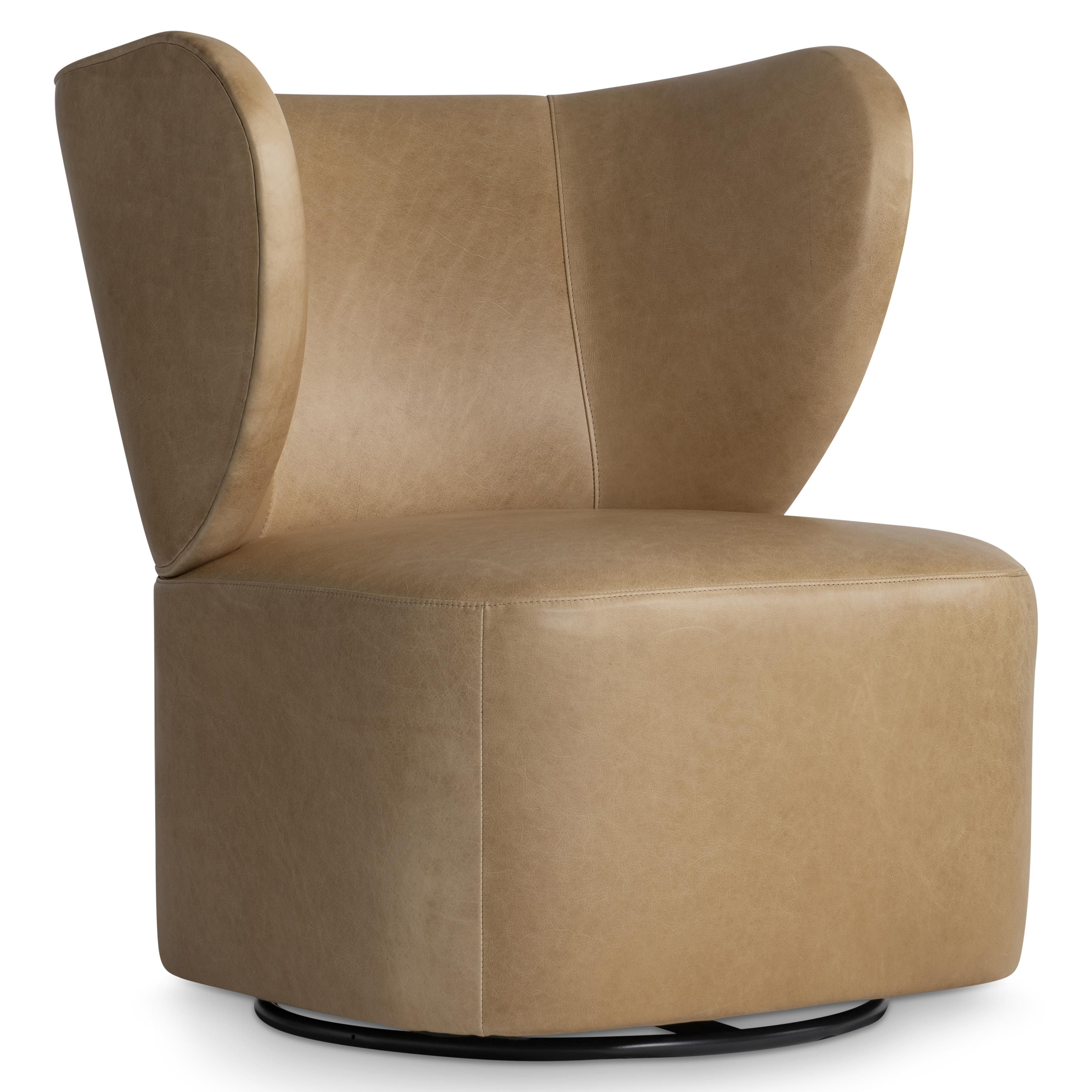 Bernhardt Furniture – Oliver Leather Swivel Chair
