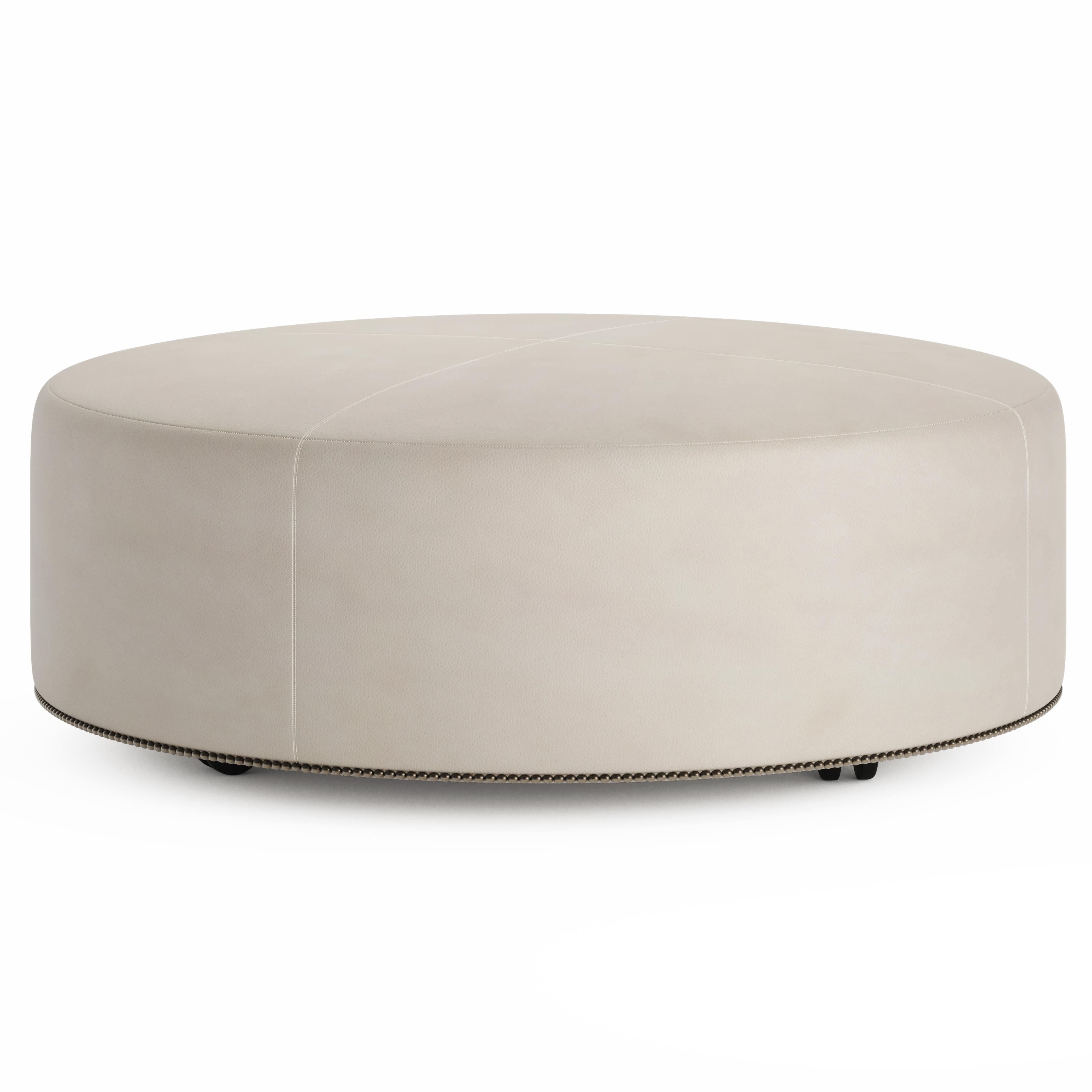 Bernhardt Furniture Lolo Leather Ottoman