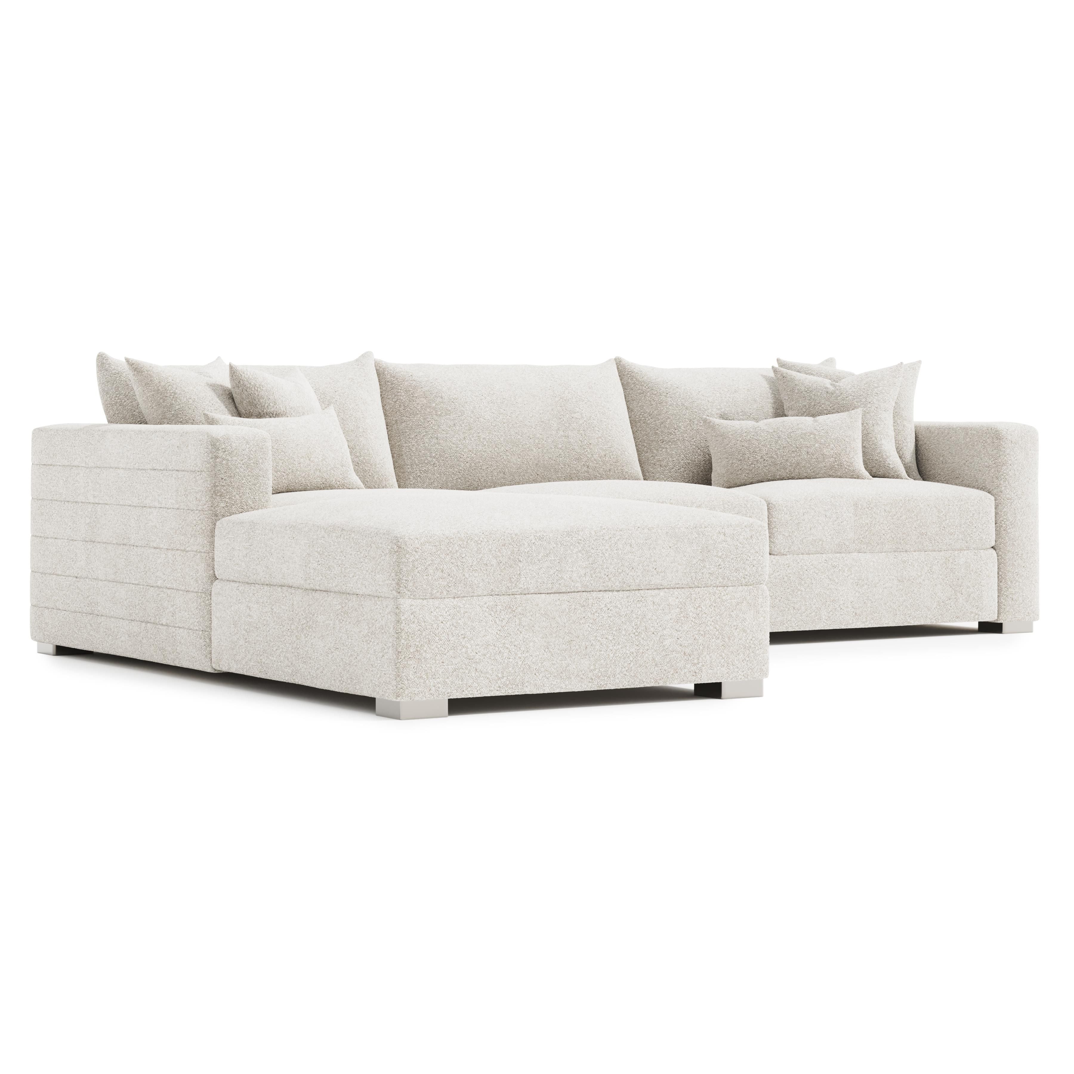 Bernhardt Furniture Helena Fabric Sectional Metal Foot
