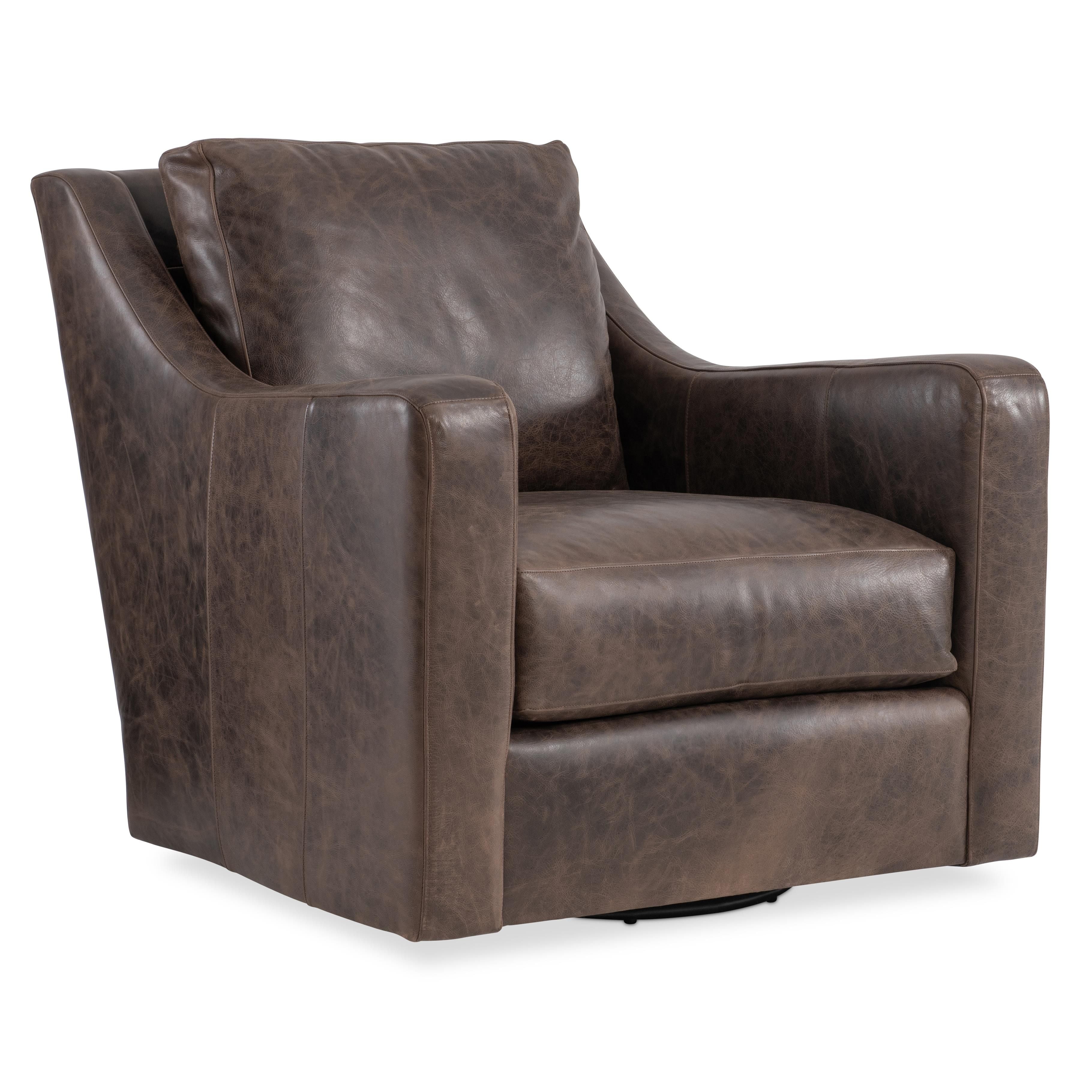 Bernhardt Furniture Ventura Leather Swivel Chair