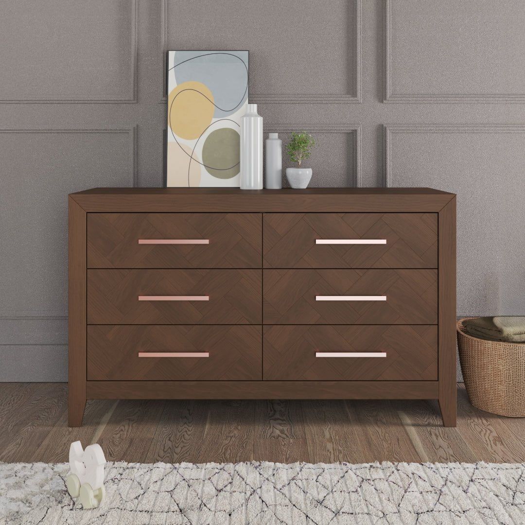 Kieran 6-Drawer Double Dresser, Toasted Chestnut