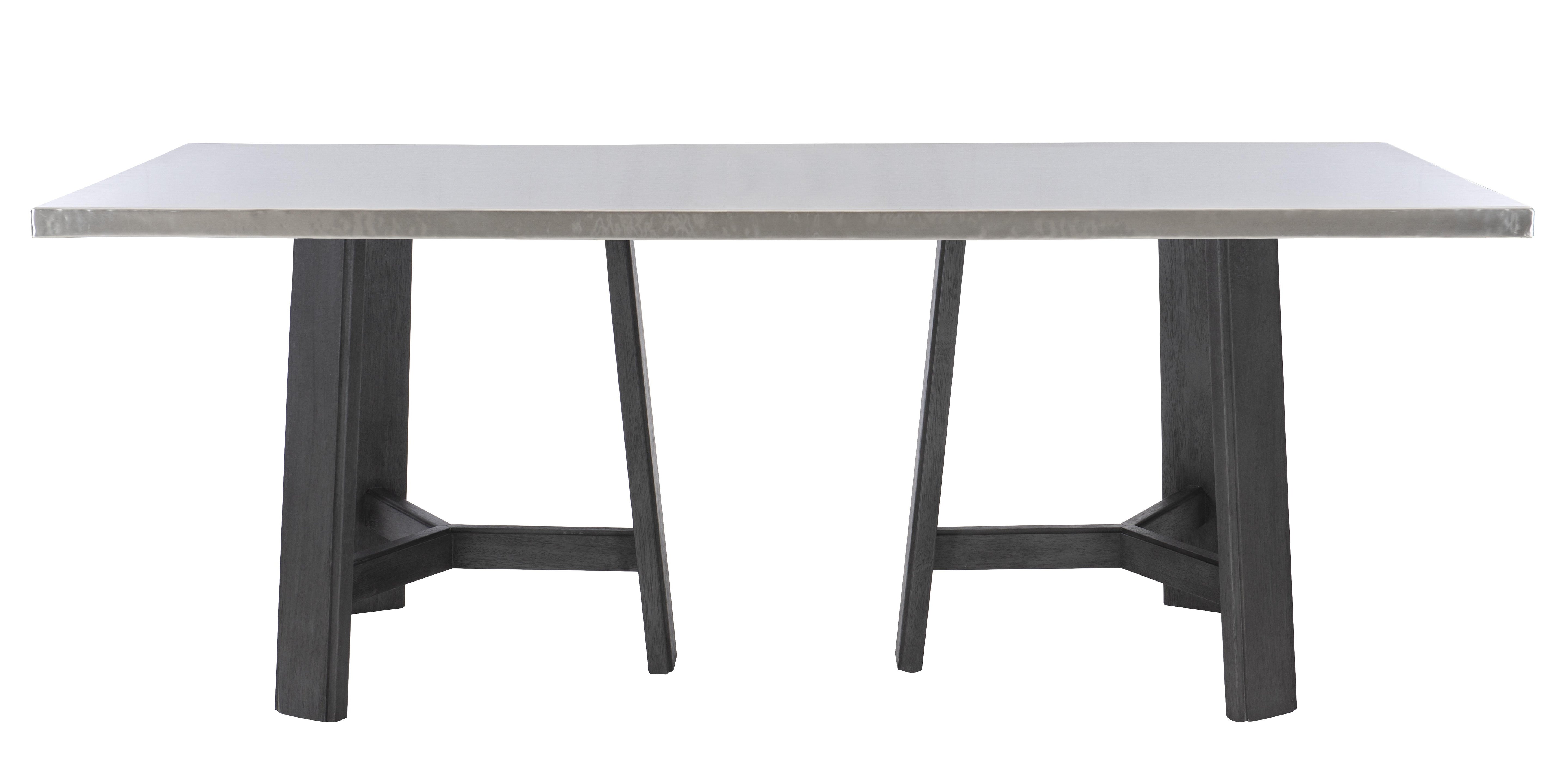 Bernhardt Harding Dining Table with Stainless Steel and Wood Base