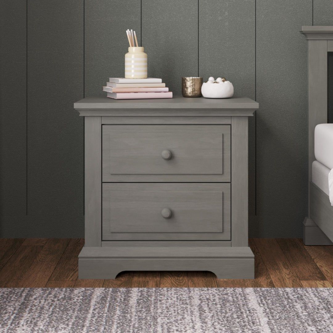 Jordyn Nightstand, Ready-to-assemble, Lunar Gray