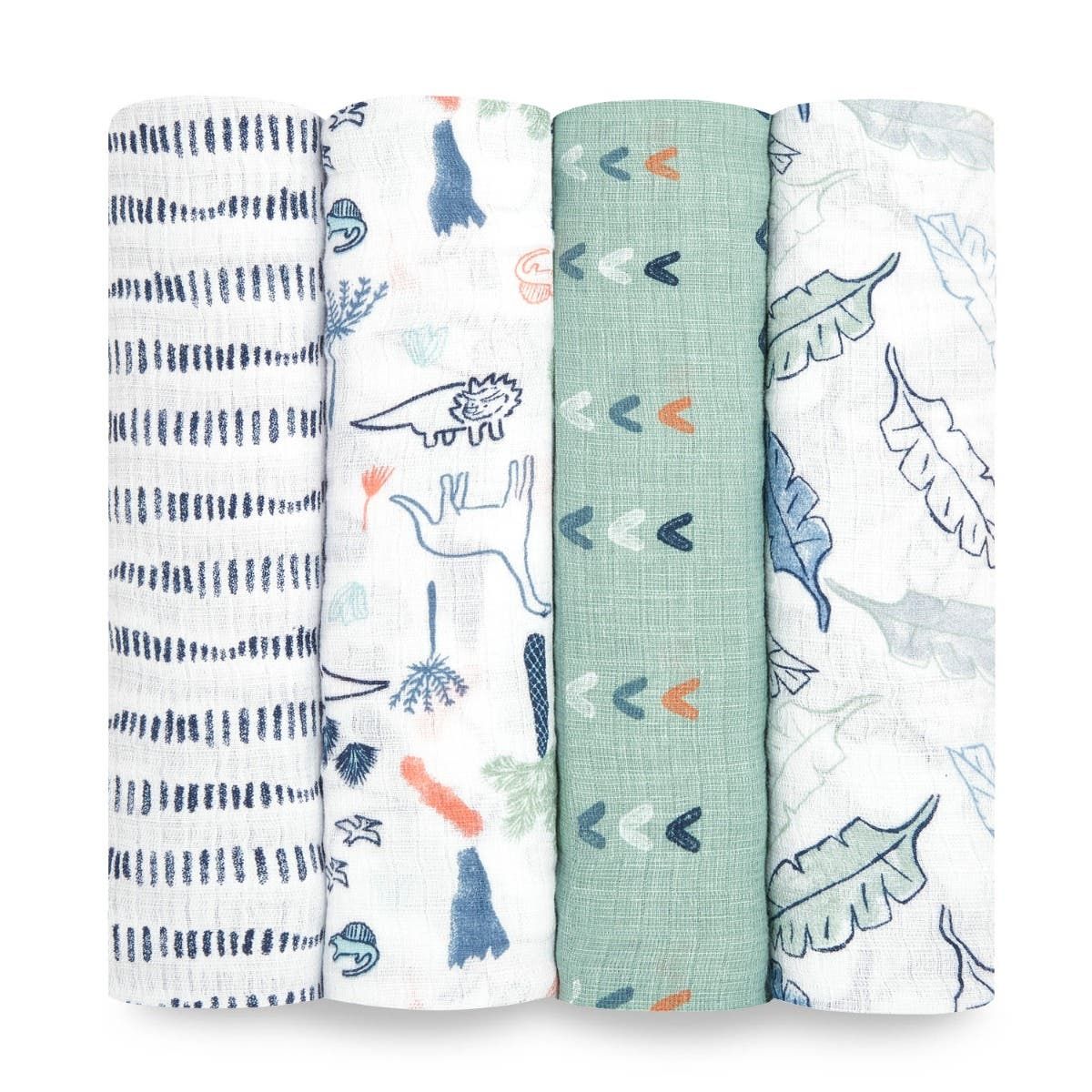 Essentials Cotton Muslin Swaddle Blanket 4 Pack