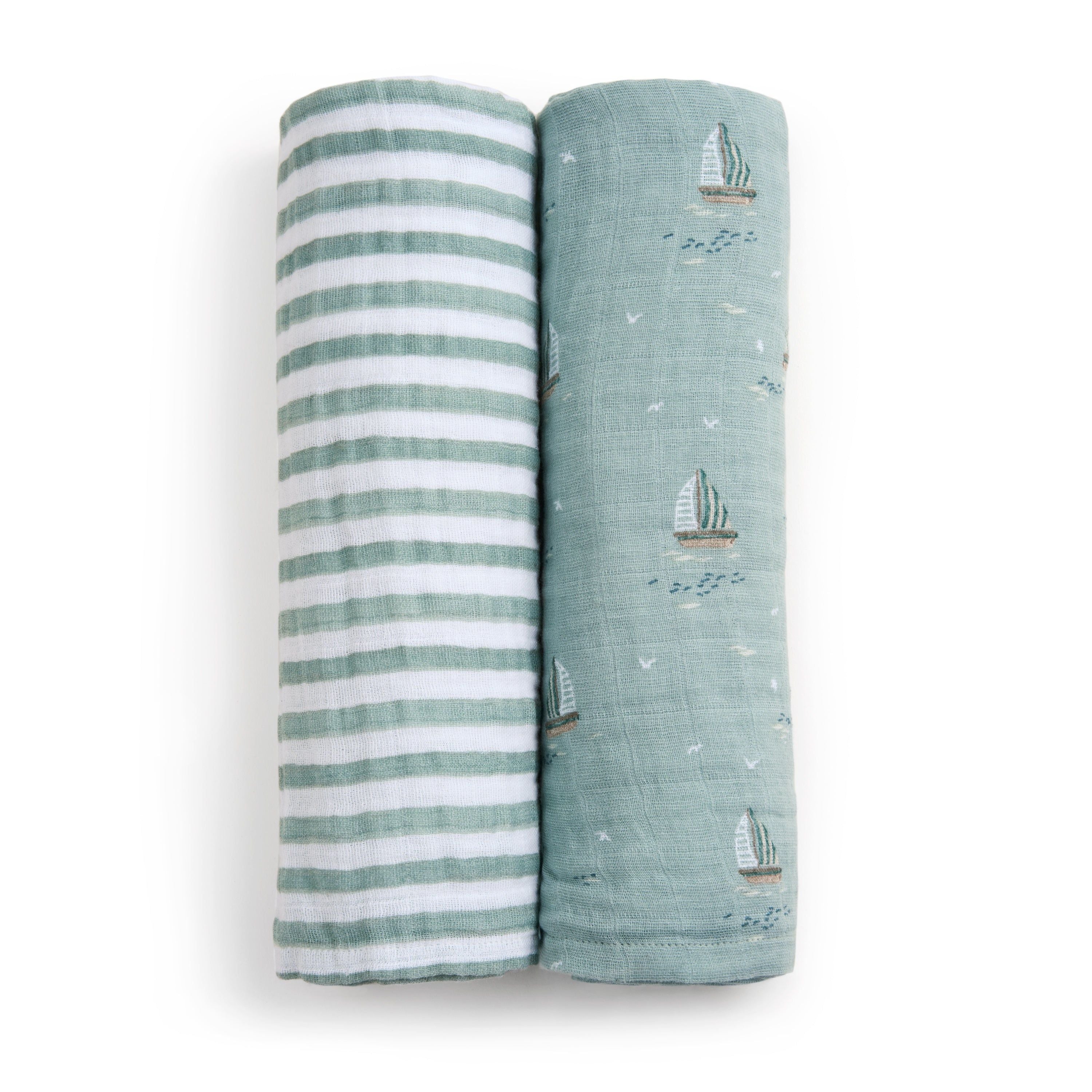 Organic Cotton Muslin Swaddle Blanket 2 Pack