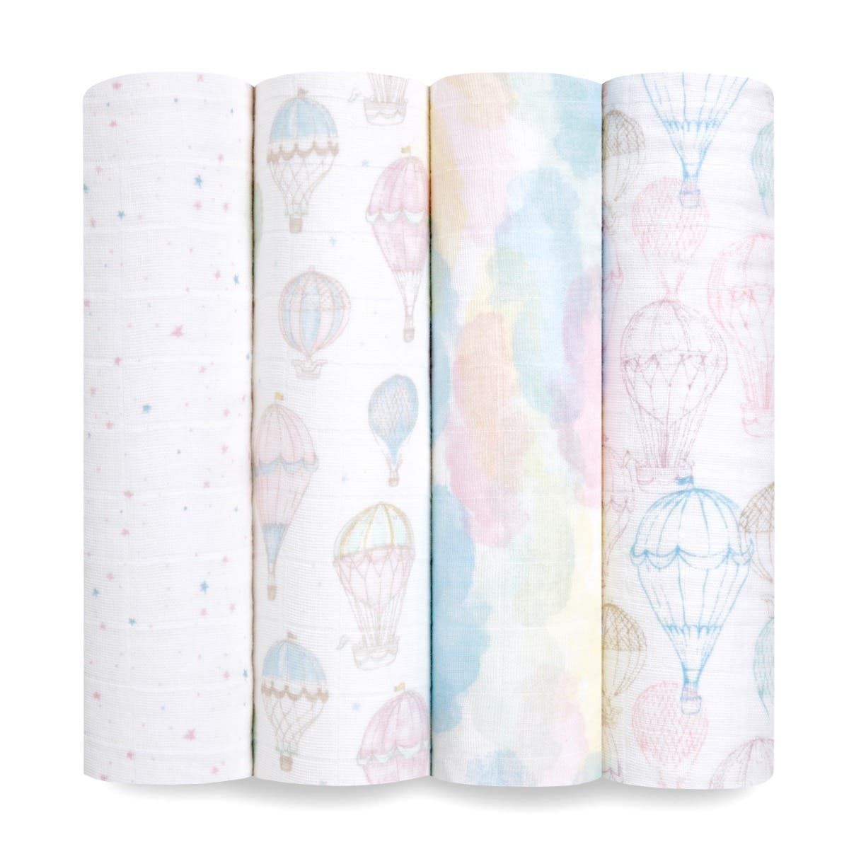 Organic Cotton Muslin Swaddle Blanket 4 Pack