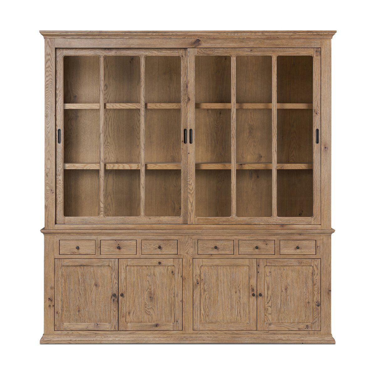 Harding Cabinet Solid Oak Storage Cabinet with Sliding Doors