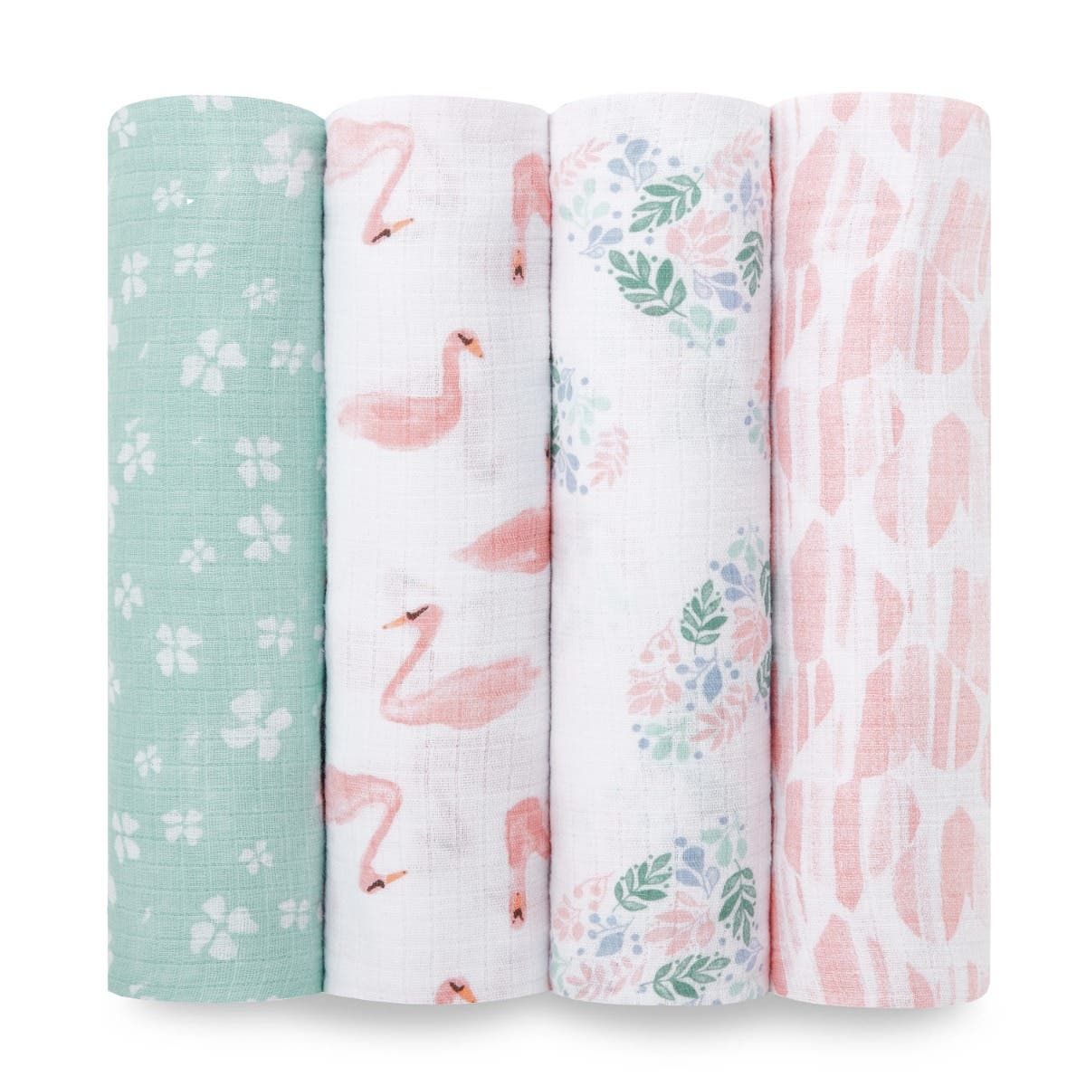 Essentials Cotton Muslin Swaddle Blanket 4 Pack