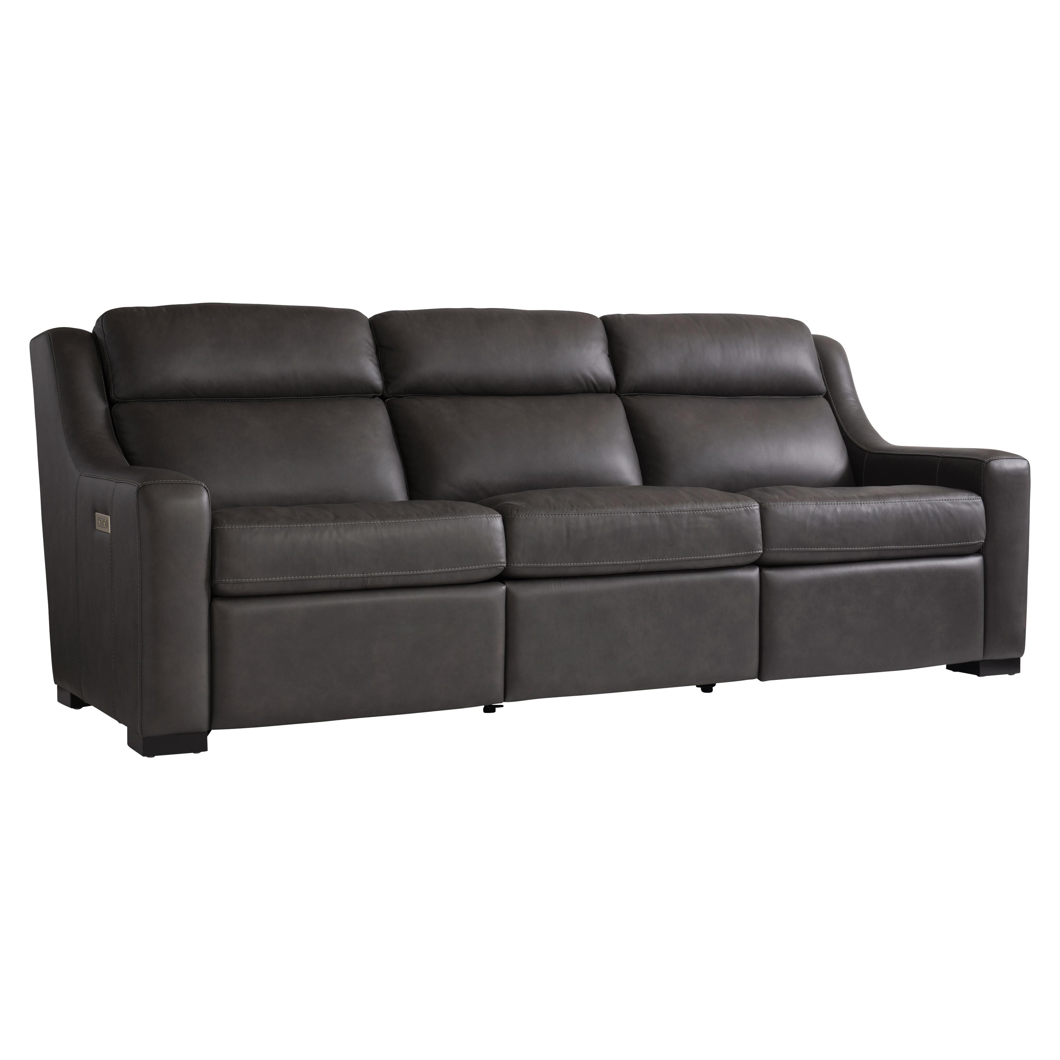 Bernhardt Germain Leather Power Motion Sofa