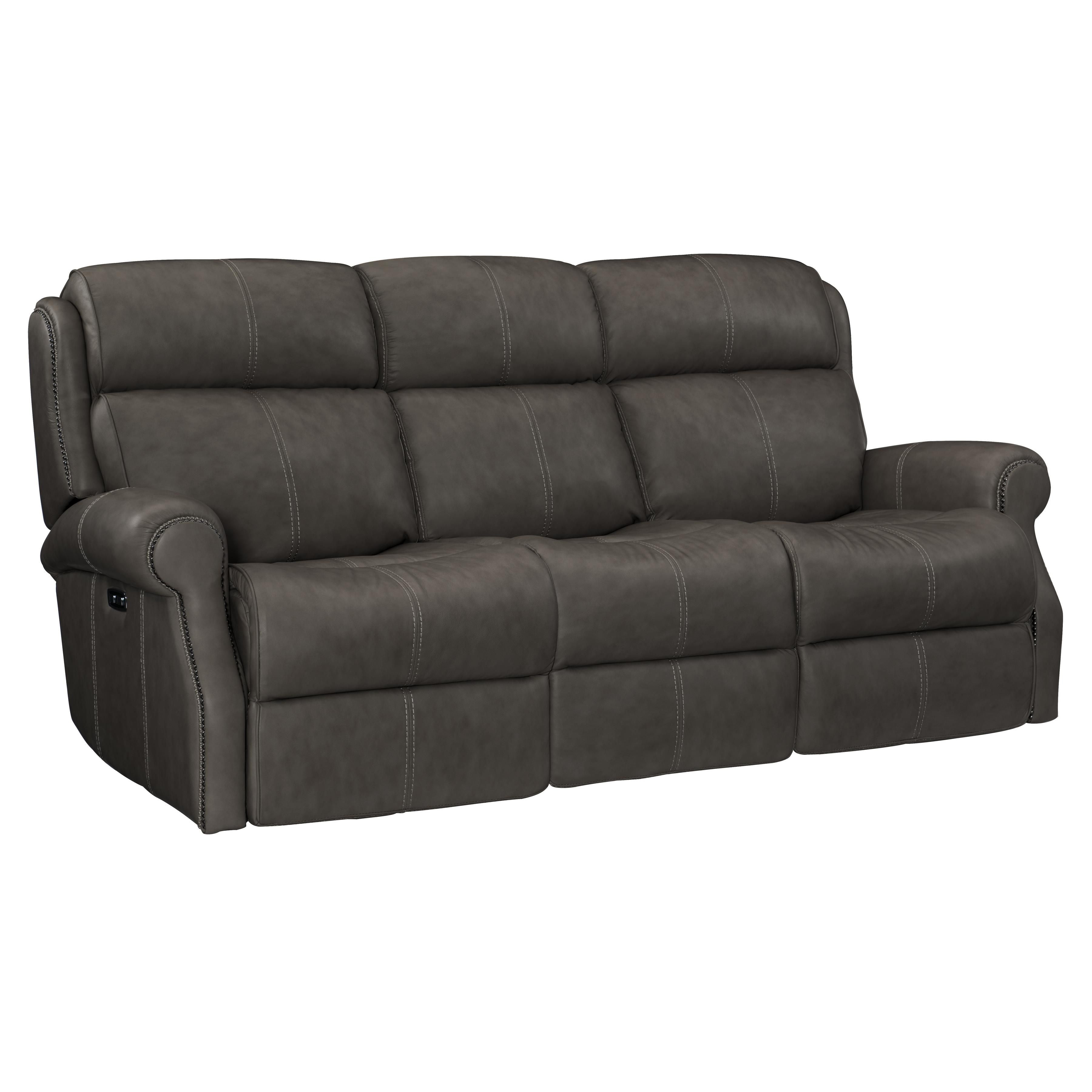 Bernhardt Furniture McGwire Leather Power Motion Sofa