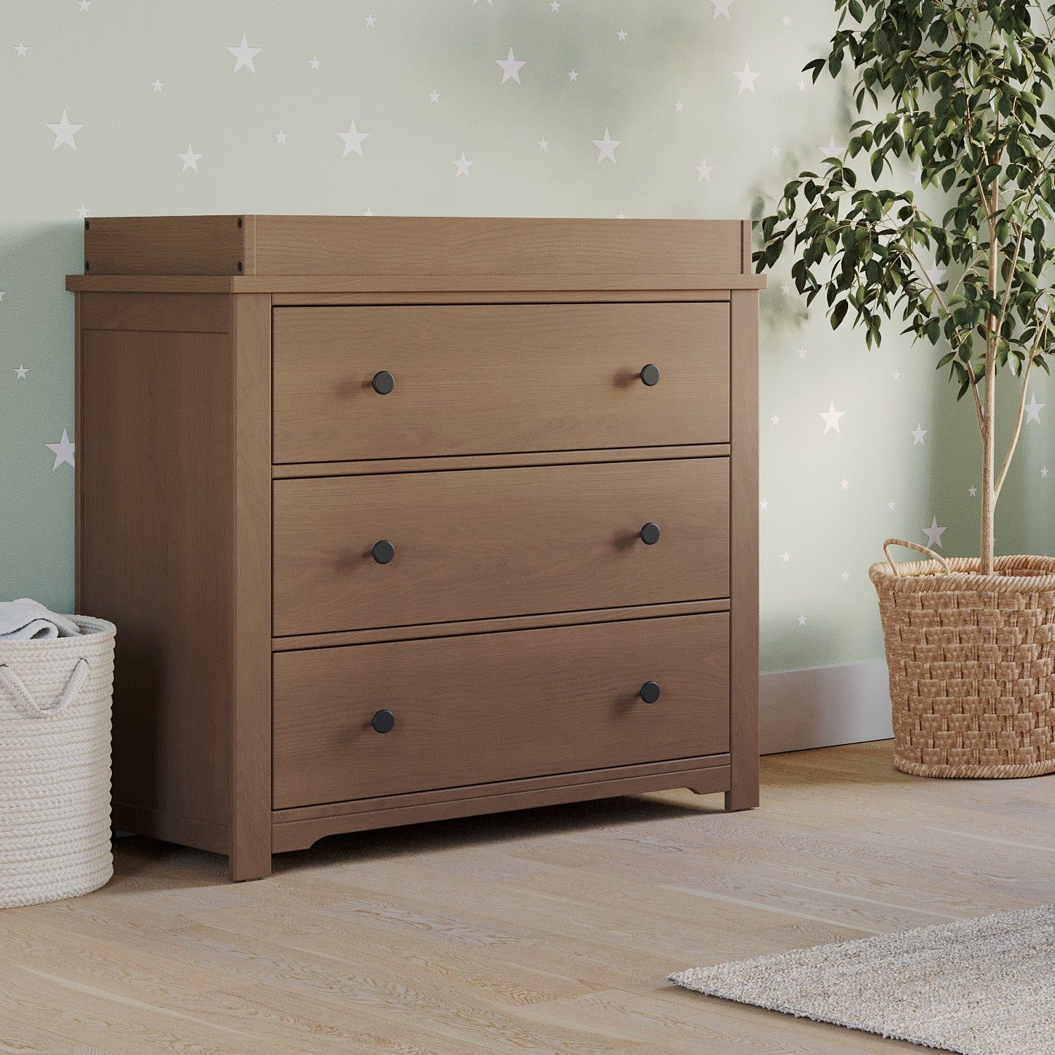 Harmony 3-Drawer Kids Dresser with Changing Table Topper