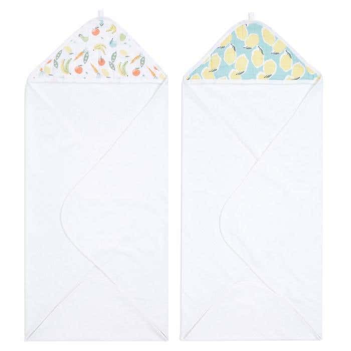 Essentials Cotton Muslin Hooded Towels 2 Pack