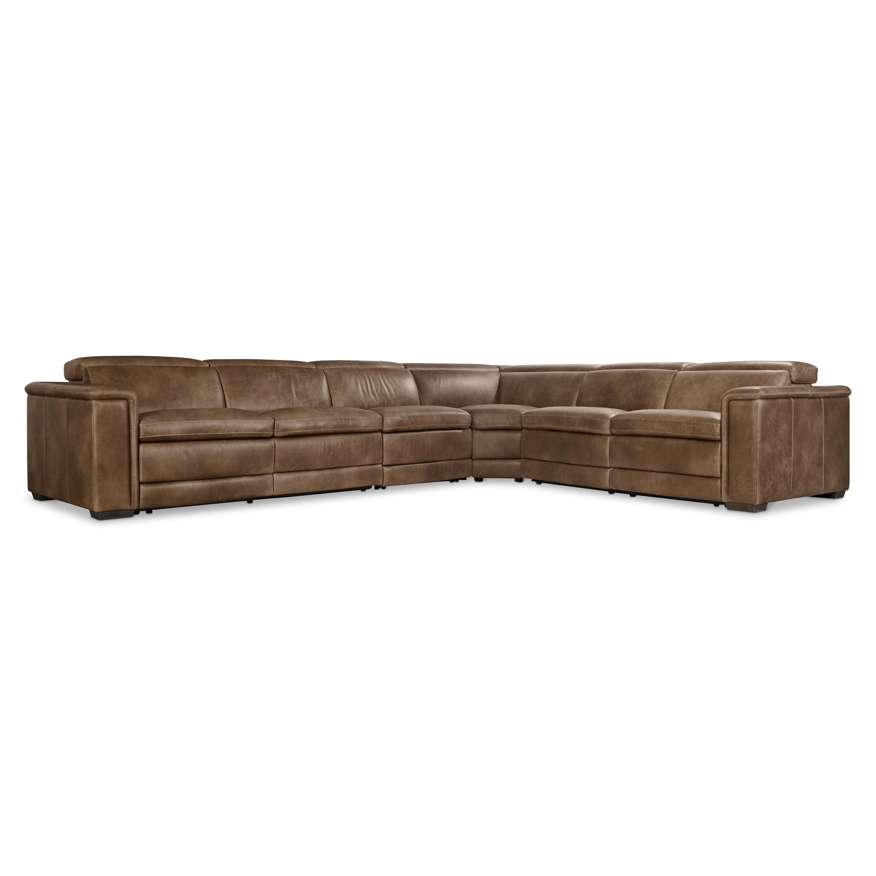 Bernhardt Furniture – Lioni Leather Power Motion Sectional