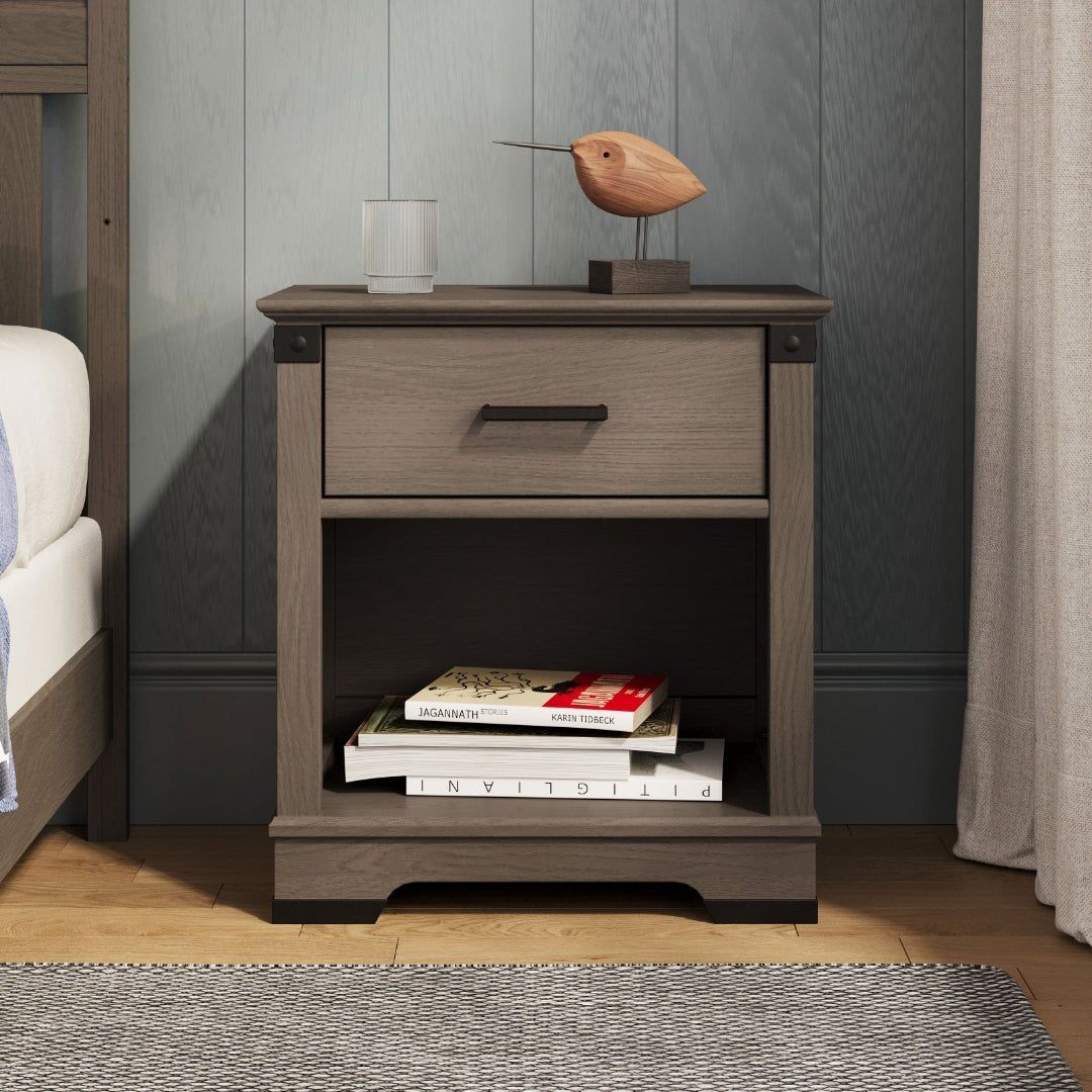 Redmond Nightstand, Dapper Gray