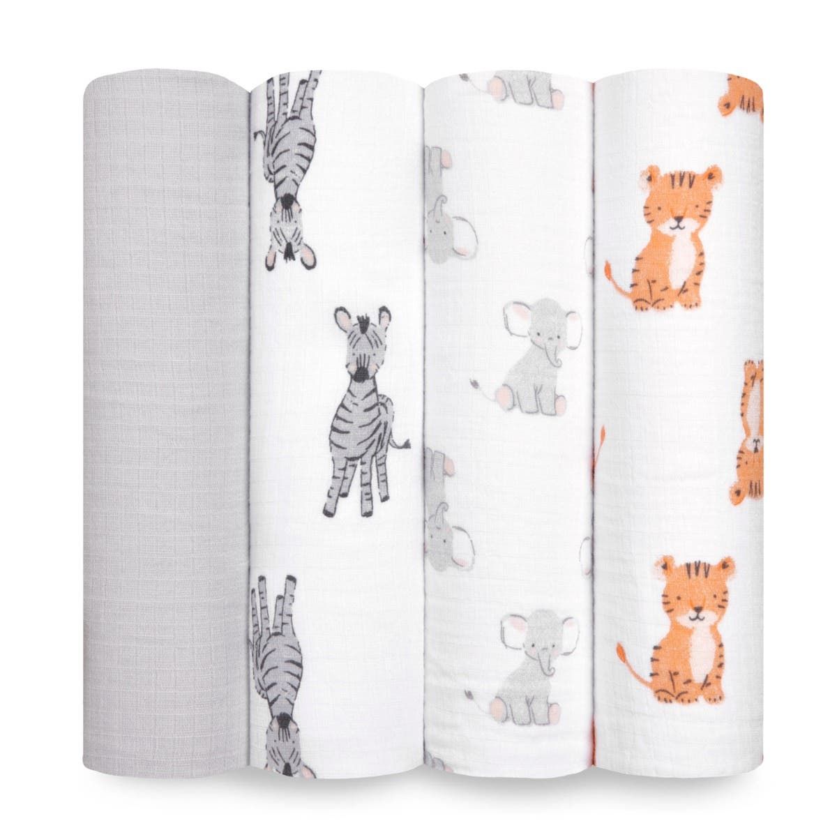 Essentials Cotton Muslin Swaddle Blanket 4 Pack