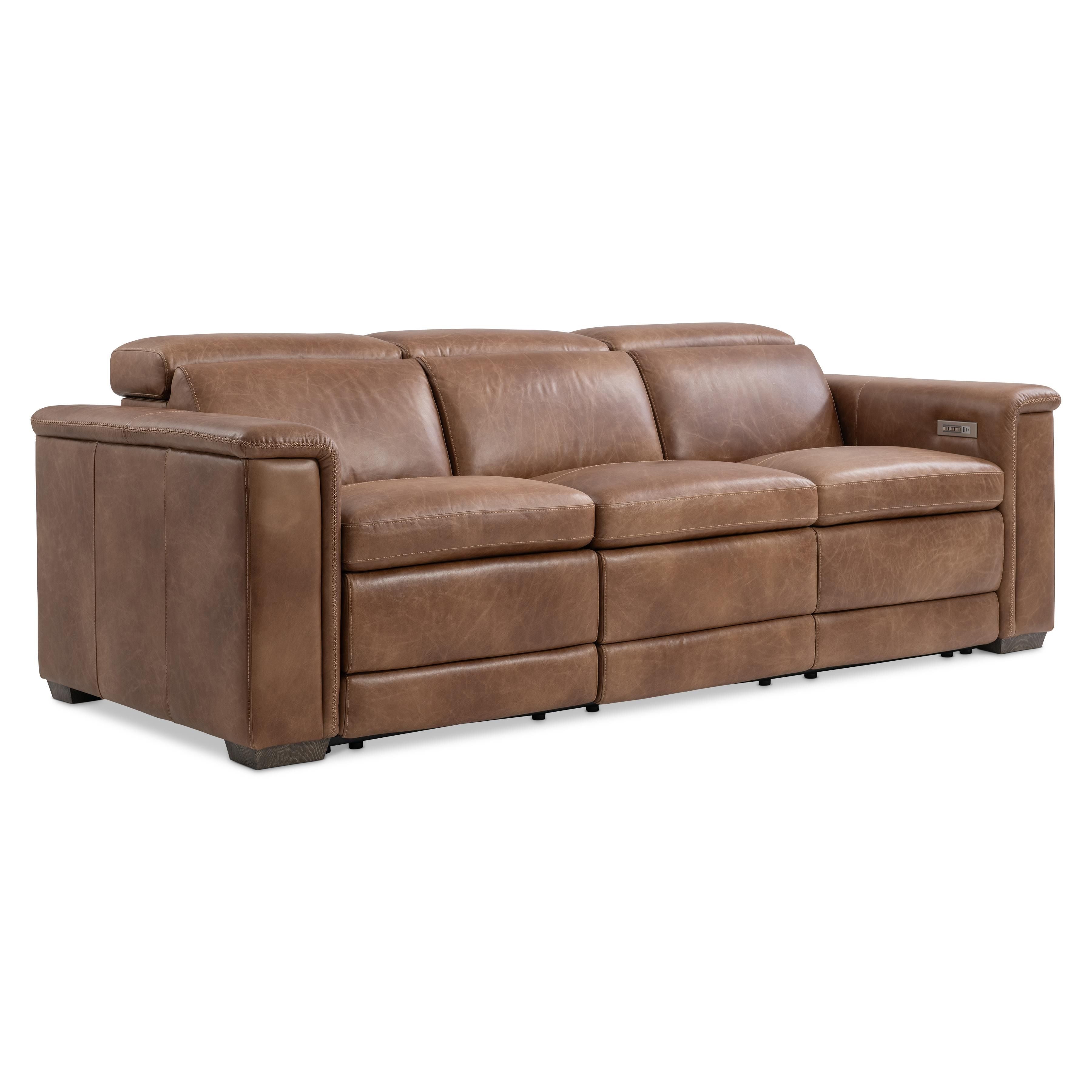 Bernhardt Lioni Leather Power Motion Sofa
