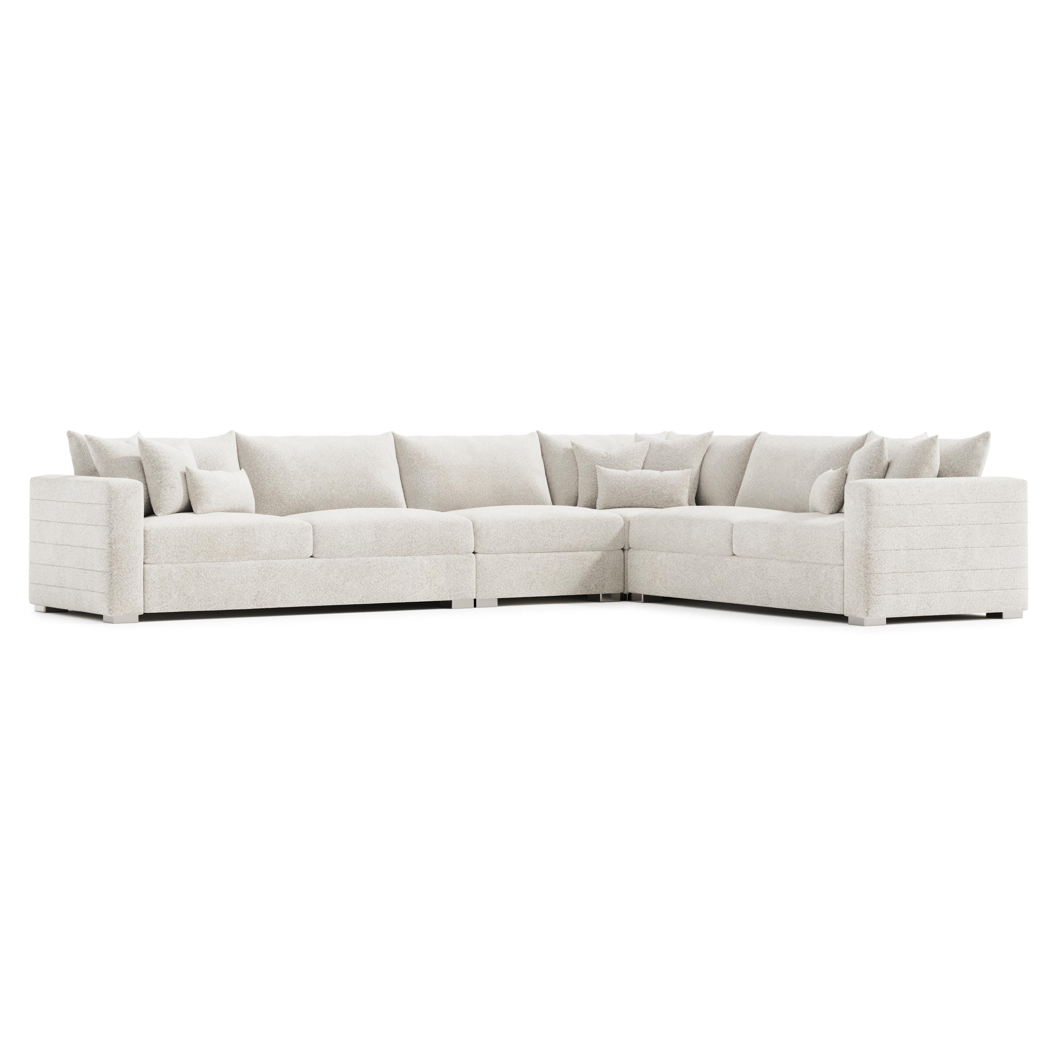 Bernhardt Helena Fabric Sectional Metal Foot