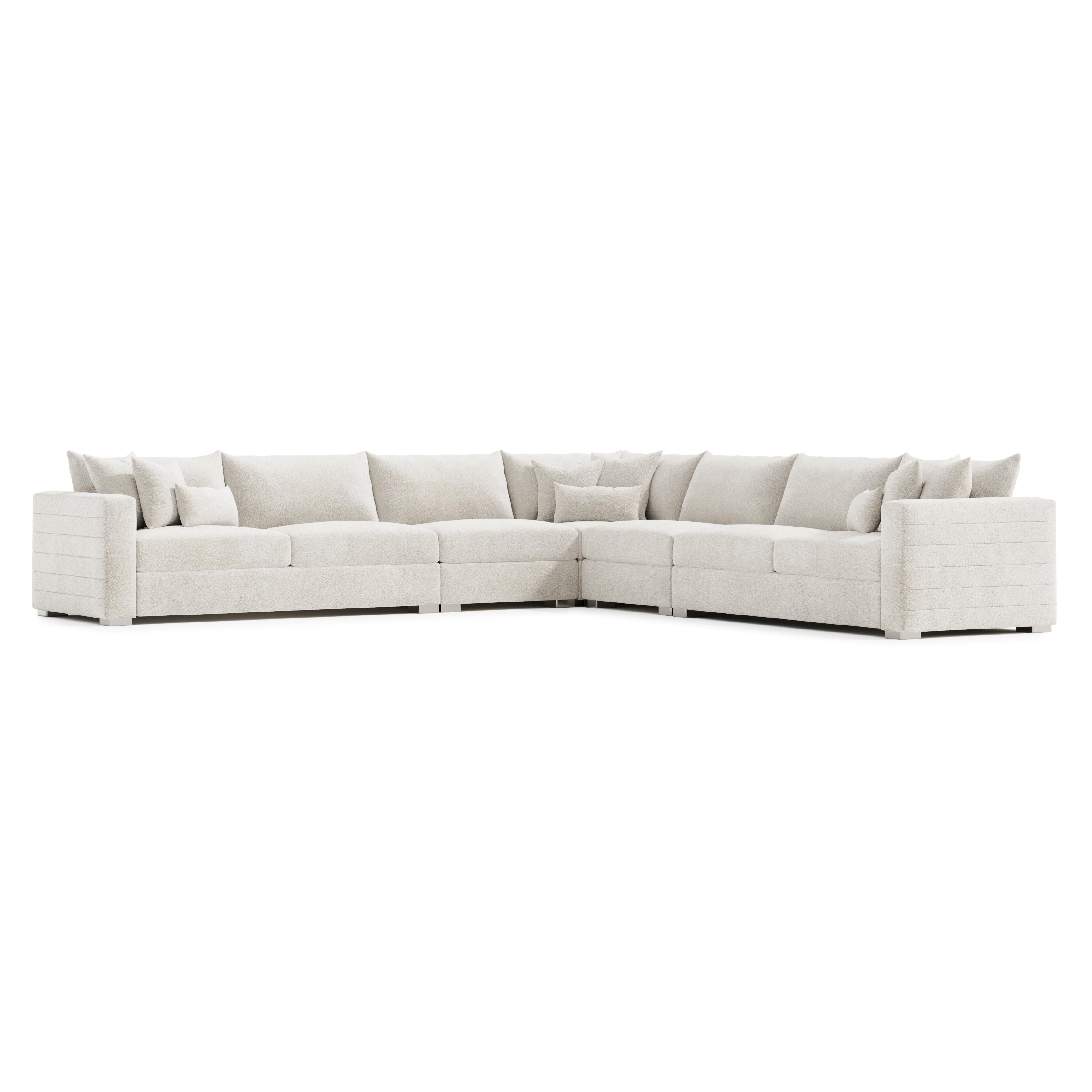 Bernhardt Helena Fabric Sectional Metal Foot