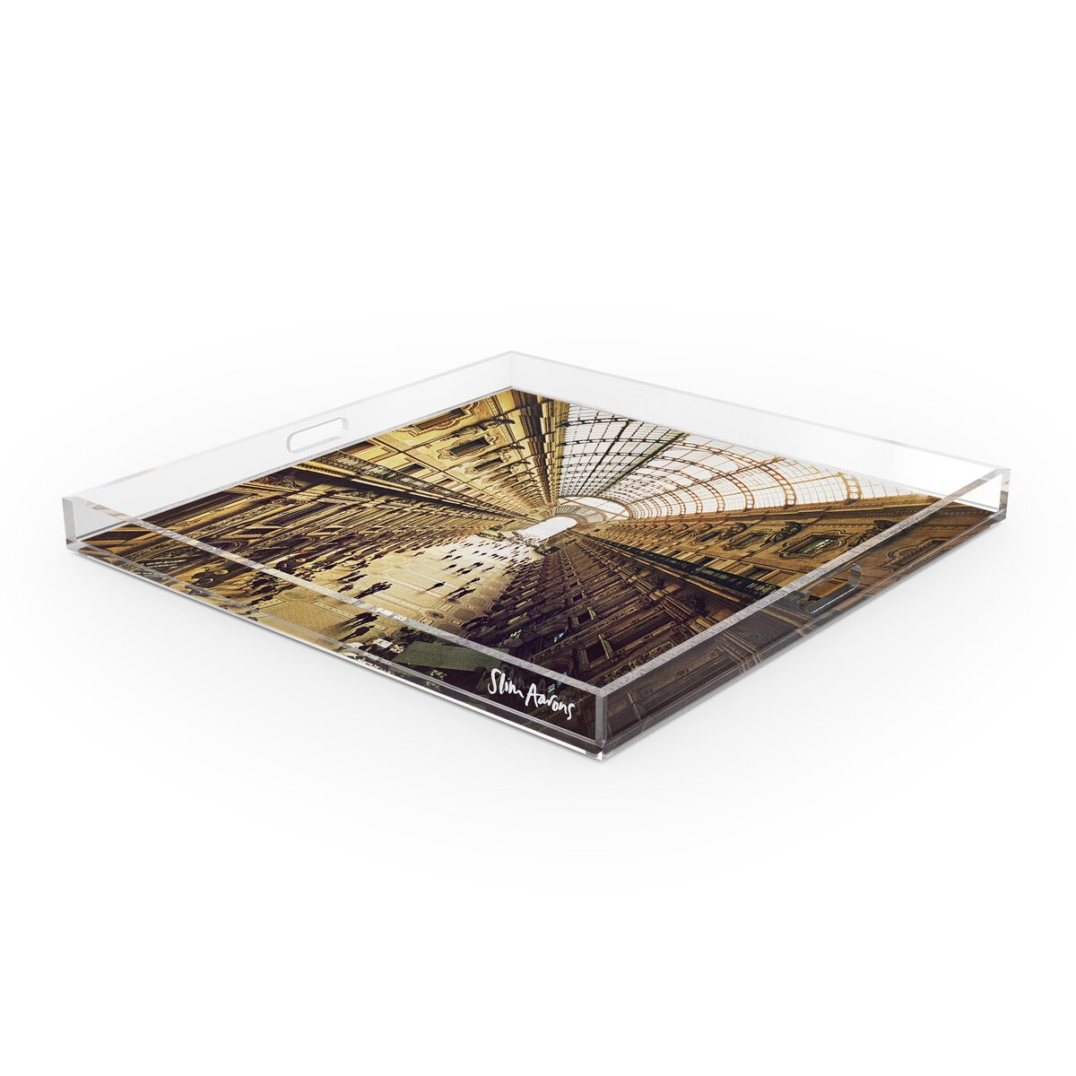 Galleria Vittorio Emanuele Ii Tray By Slim Aarons