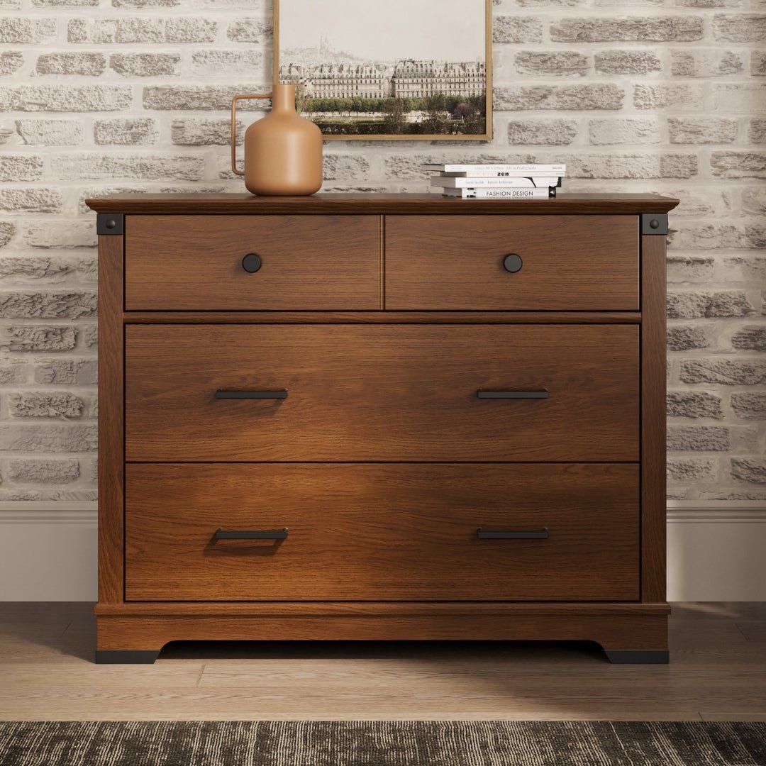 Redmond 3 Drawer Dresser, Coach Cherry