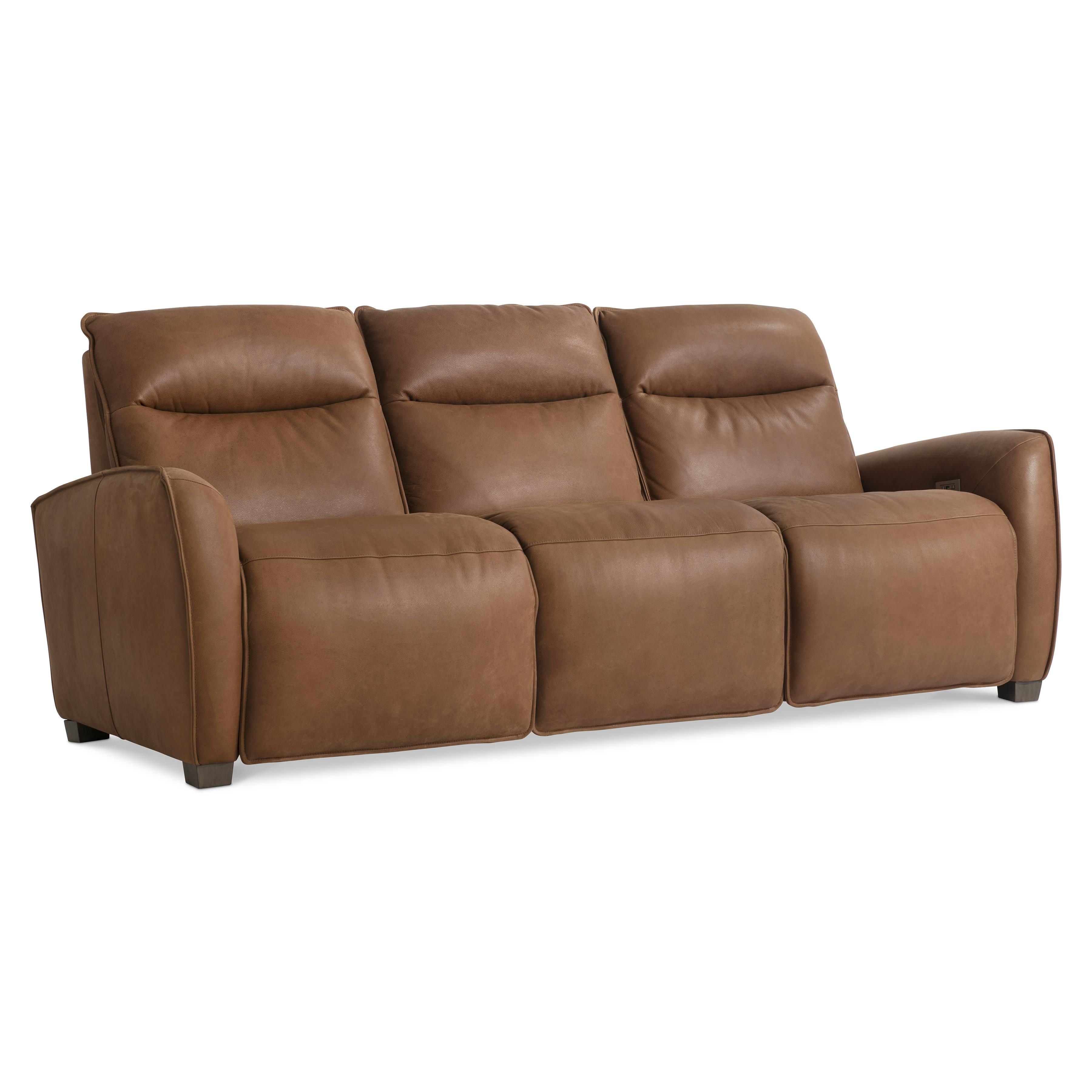 Bernhardt Sorrento Leather Power Motion Sofa