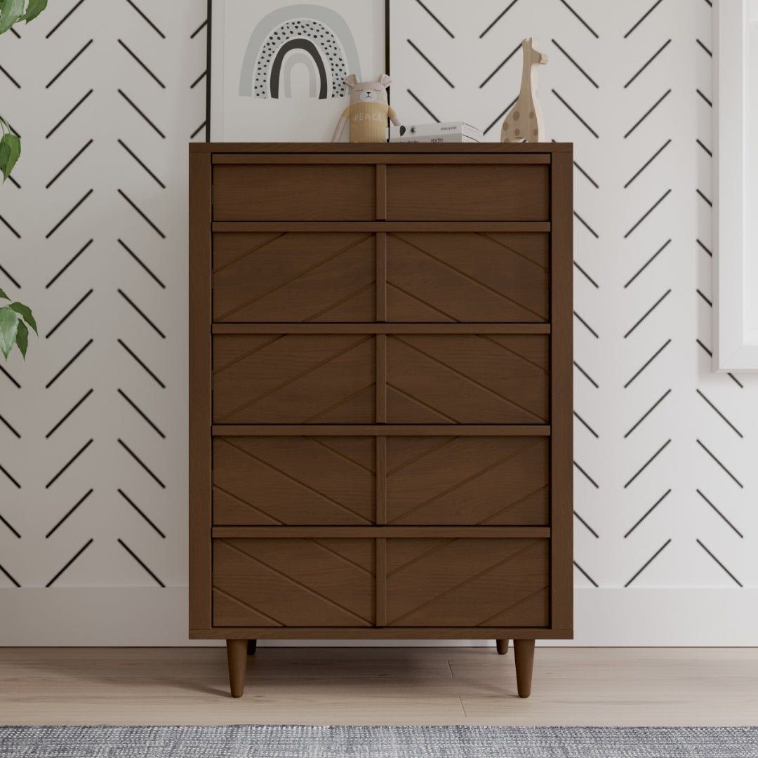 Surrey Hill 5 Drawer Chest, Toasted Chestnut