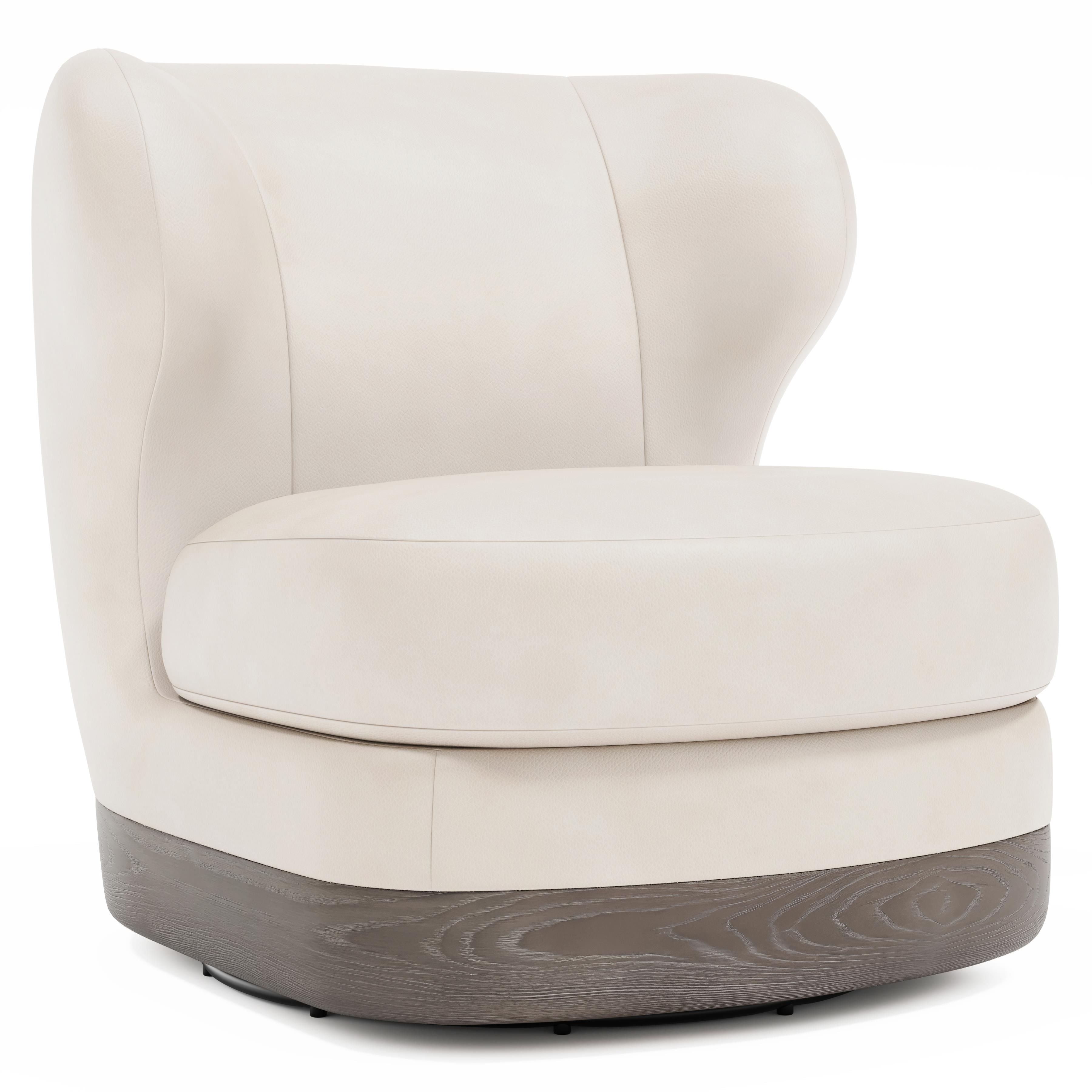 Bernhardt Furniture – Beck Leather Swivel Chair